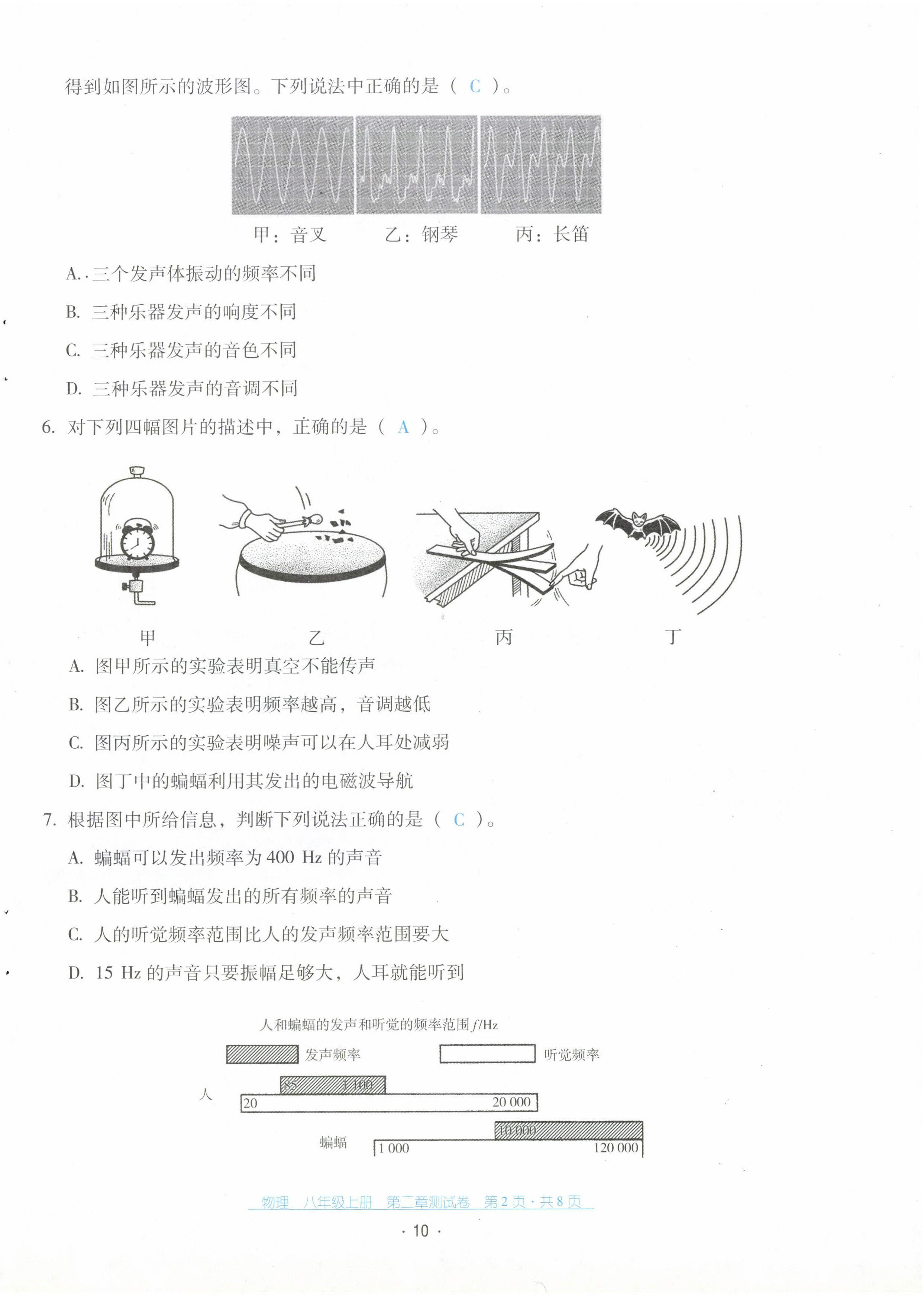 2022年云南省標(biāo)準(zhǔn)教輔優(yōu)佳學(xué)案配套測(cè)試卷八年級(jí)物理上冊(cè)人教版 第10頁(yè)