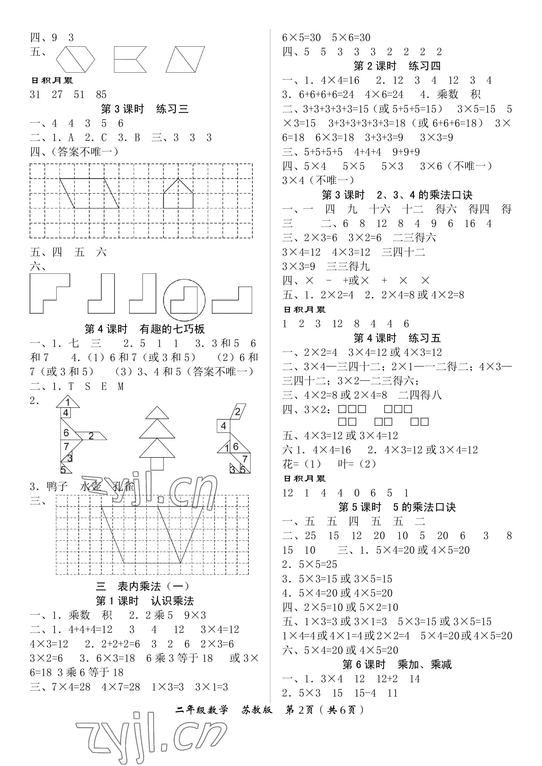 2022年文博士高效課堂二年級數(shù)學(xué)上冊蘇教版 第2頁