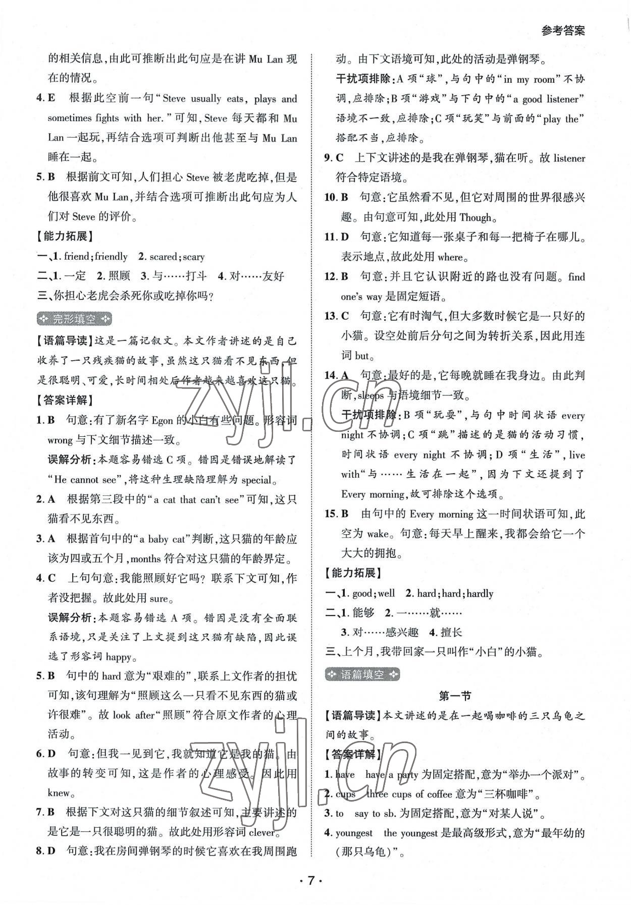 2023年閱讀拉網訓練七年級英語 第7頁