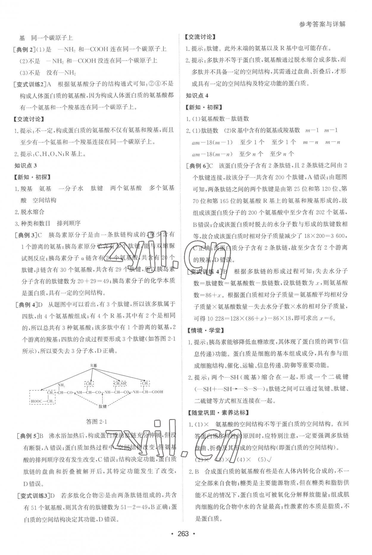 2022年系統(tǒng)集成新課程同步導(dǎo)學(xué)練測(cè)高中生物必修1人教版 參考答案第5頁