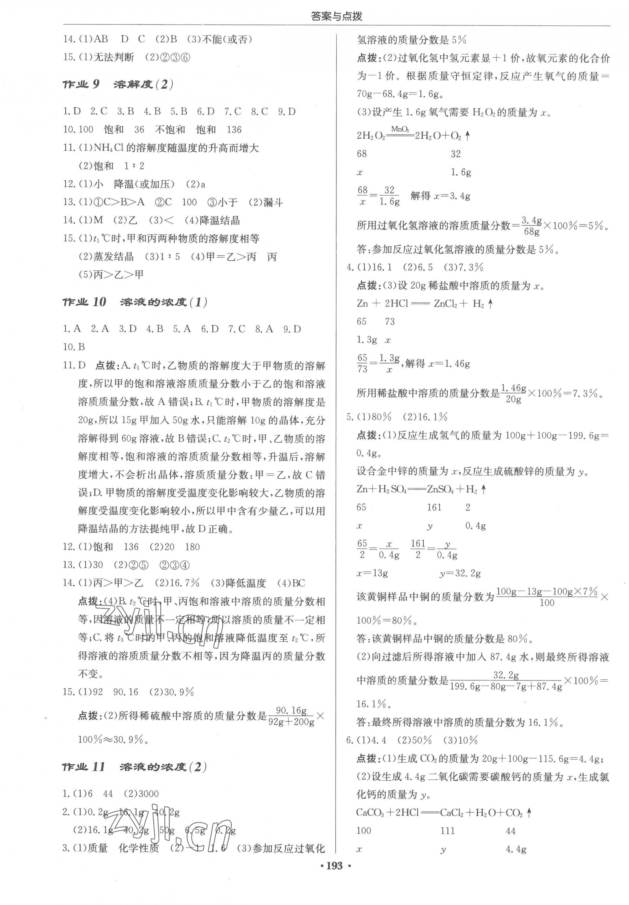 2023年啟東中學作業(yè)本九年級化學下冊人教版 第3頁