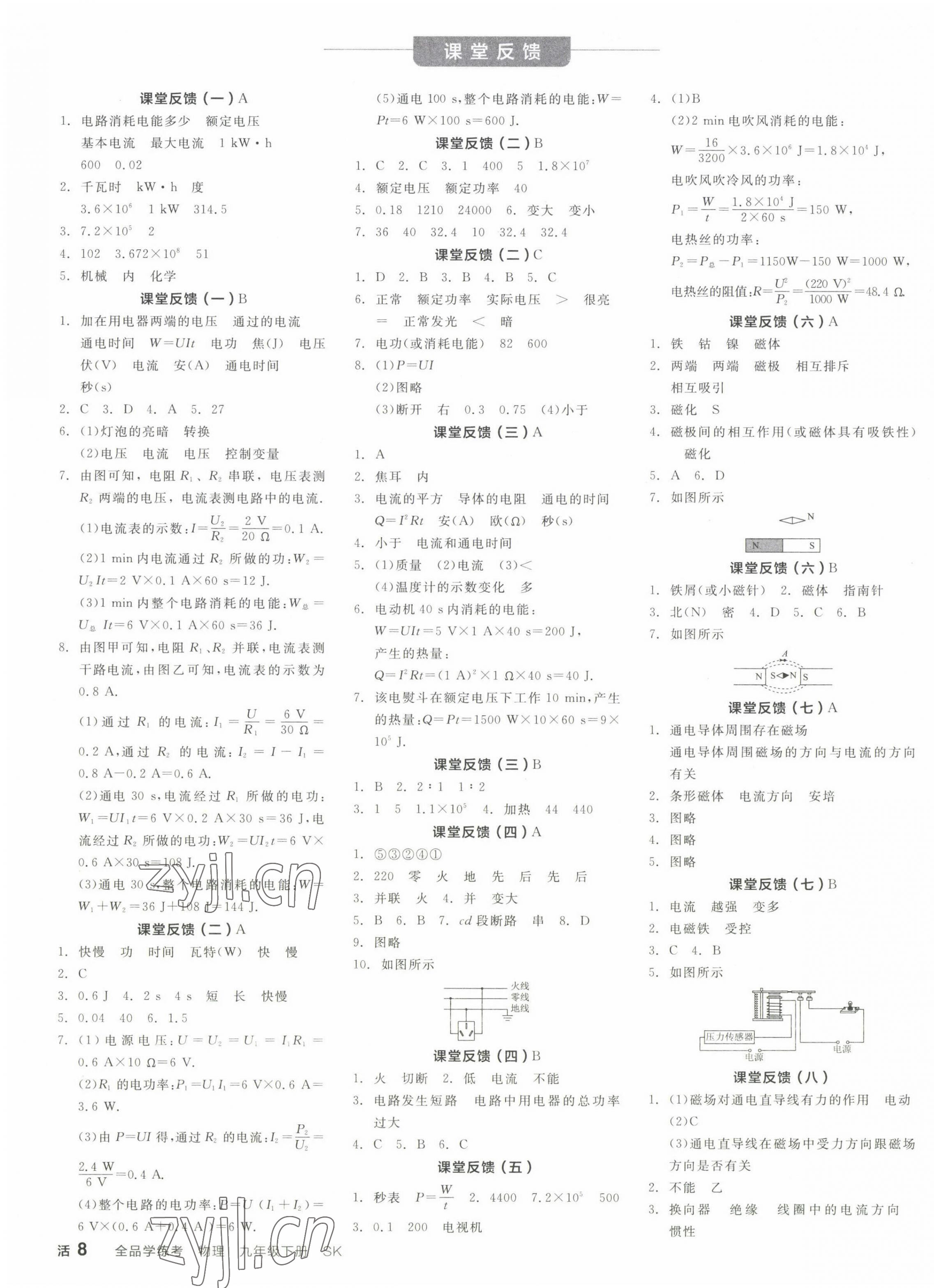 2023年全品学练考九年级物理下册苏科版徐州专版 第3页