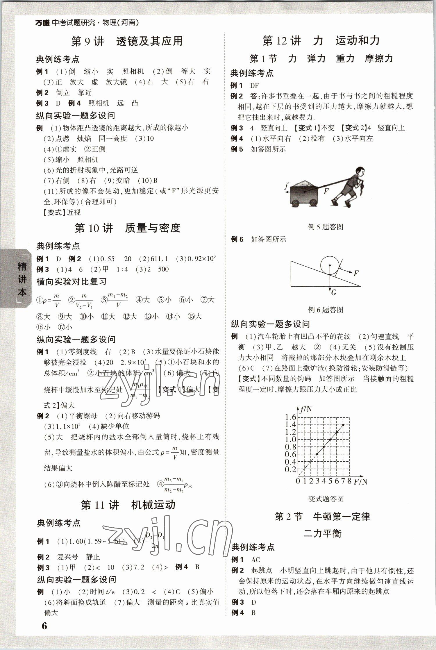 2023年萬唯中考試題研究物理河南專版 參考答案第5頁