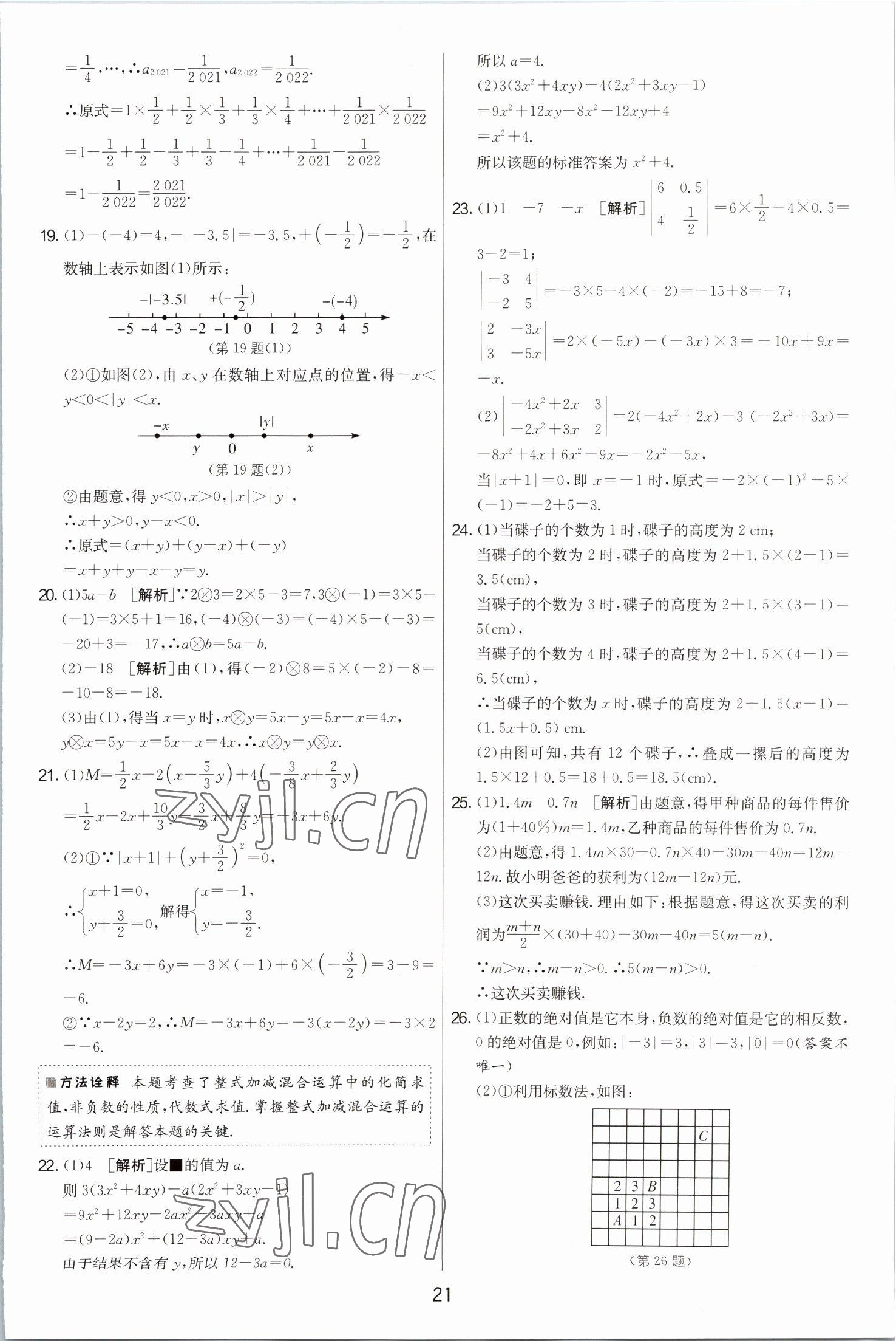 2022年期末闖關(guān)制勝金卷七年級數(shù)學(xué)上冊蘇科版 第21頁