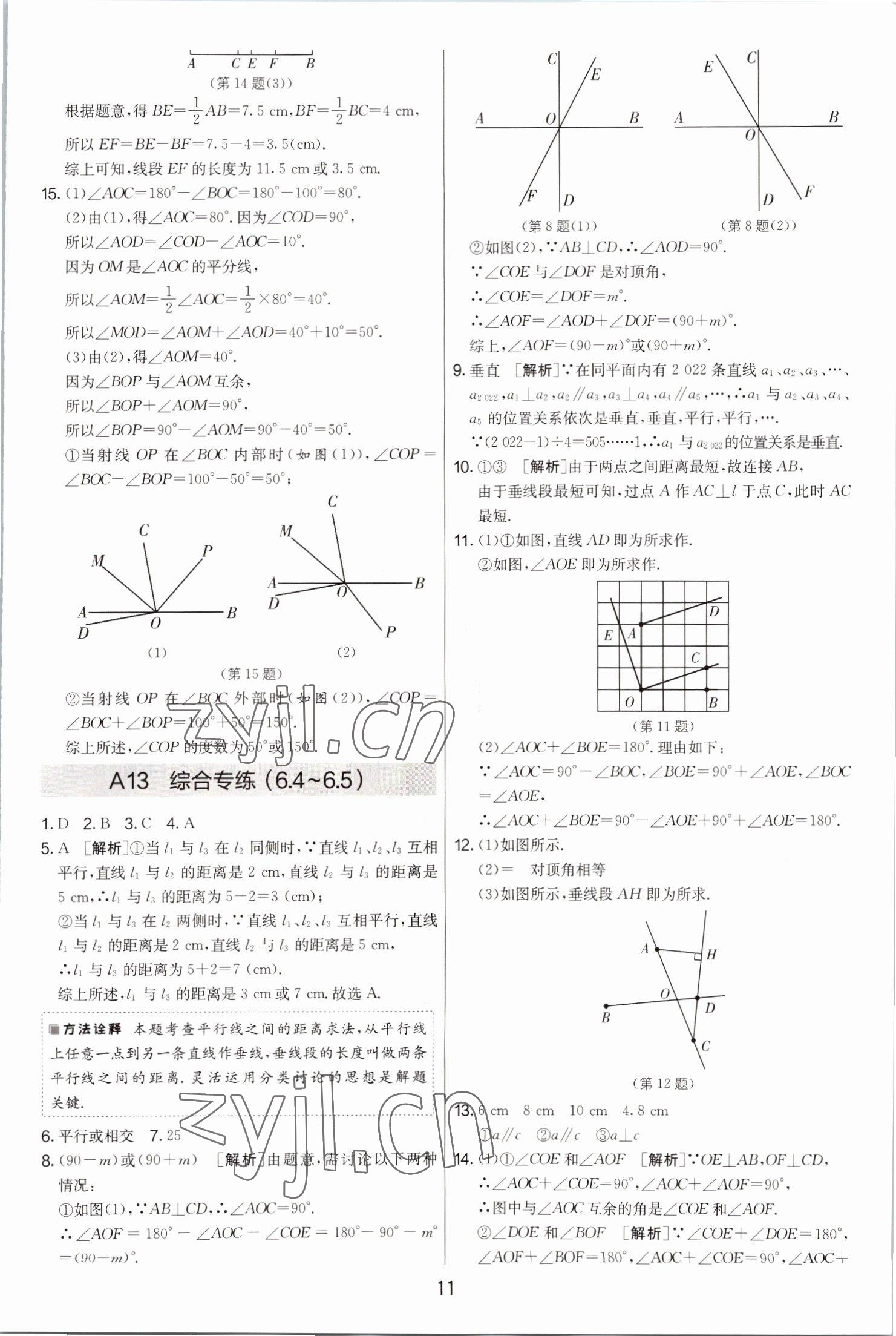 2022年期末闖關(guān)制勝金卷七年級數(shù)學(xué)上冊蘇科版 第11頁