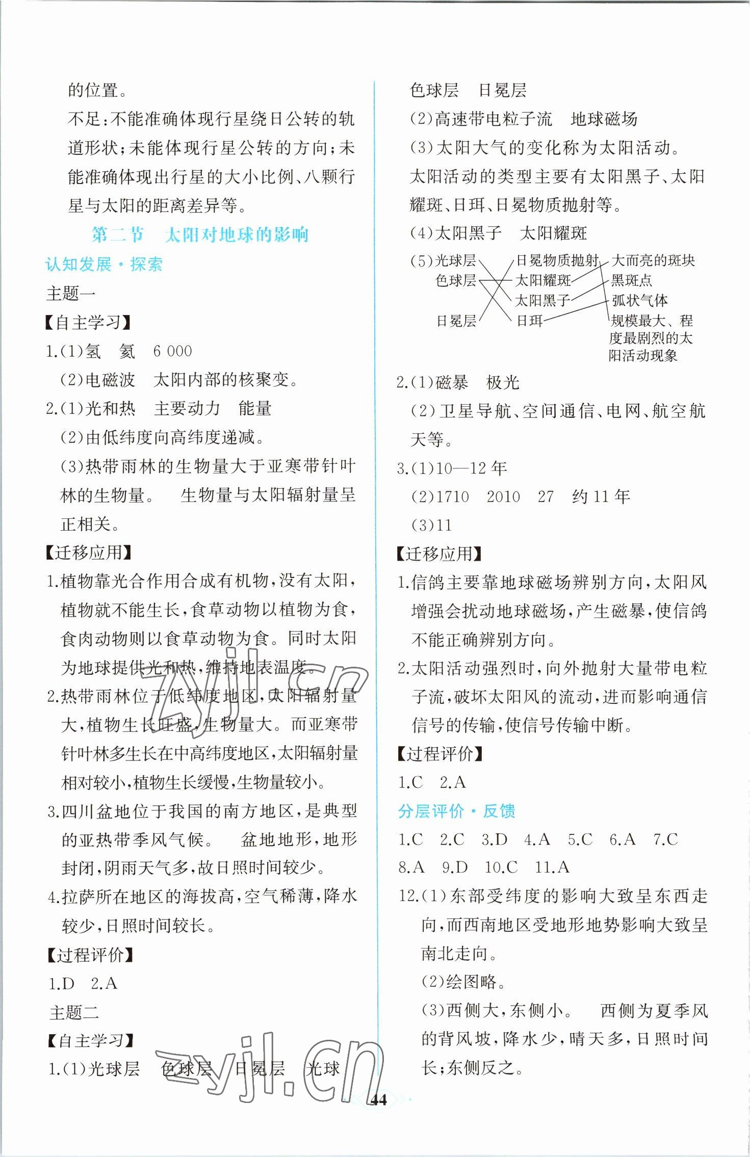 2022年同步解析與測(cè)評(píng)課時(shí)練人民教育出版社高中地理必修第一冊(cè)浙江專版 第2頁