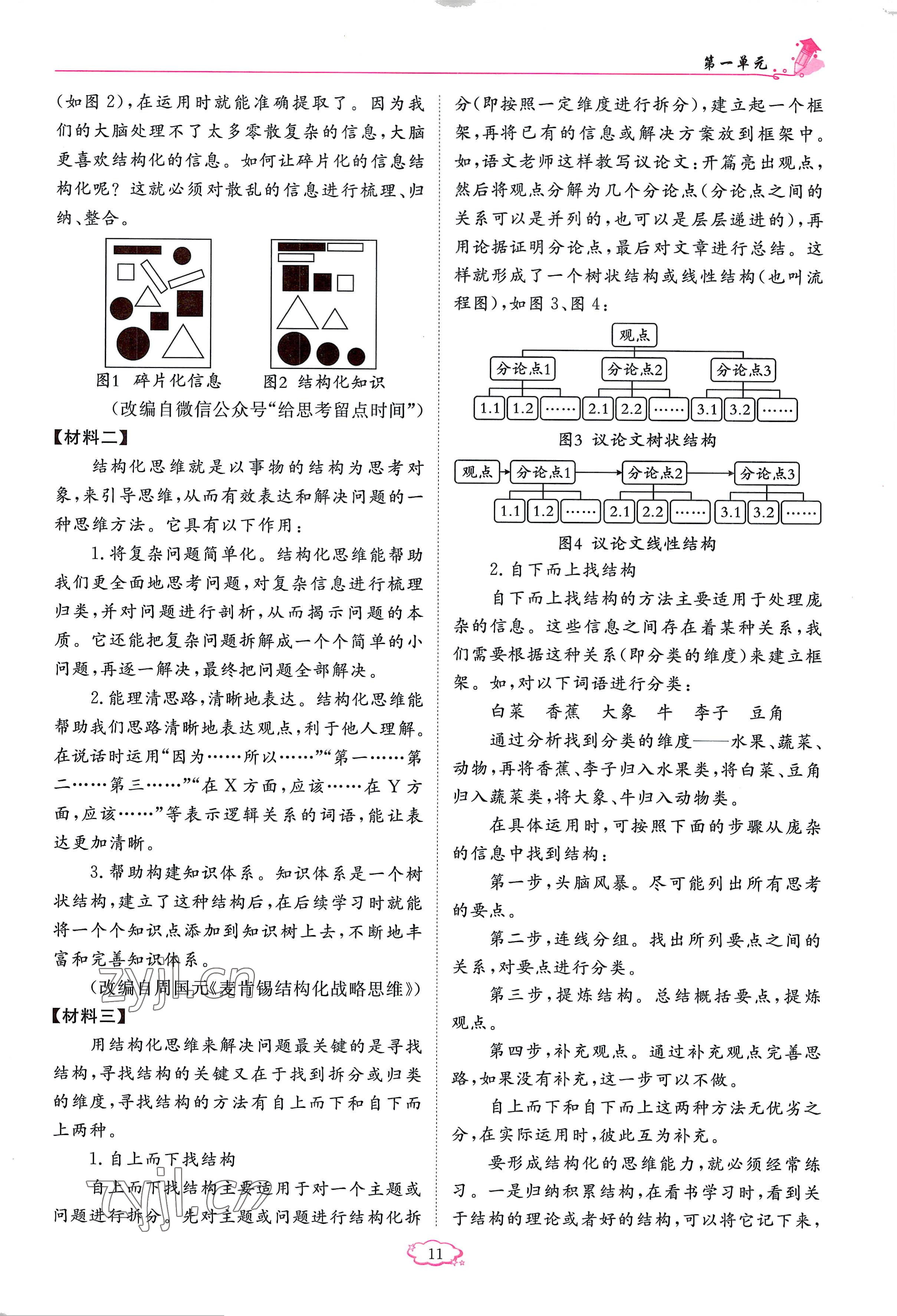 2023年啟航新課堂九年級語文下冊人教版 參考答案第11頁