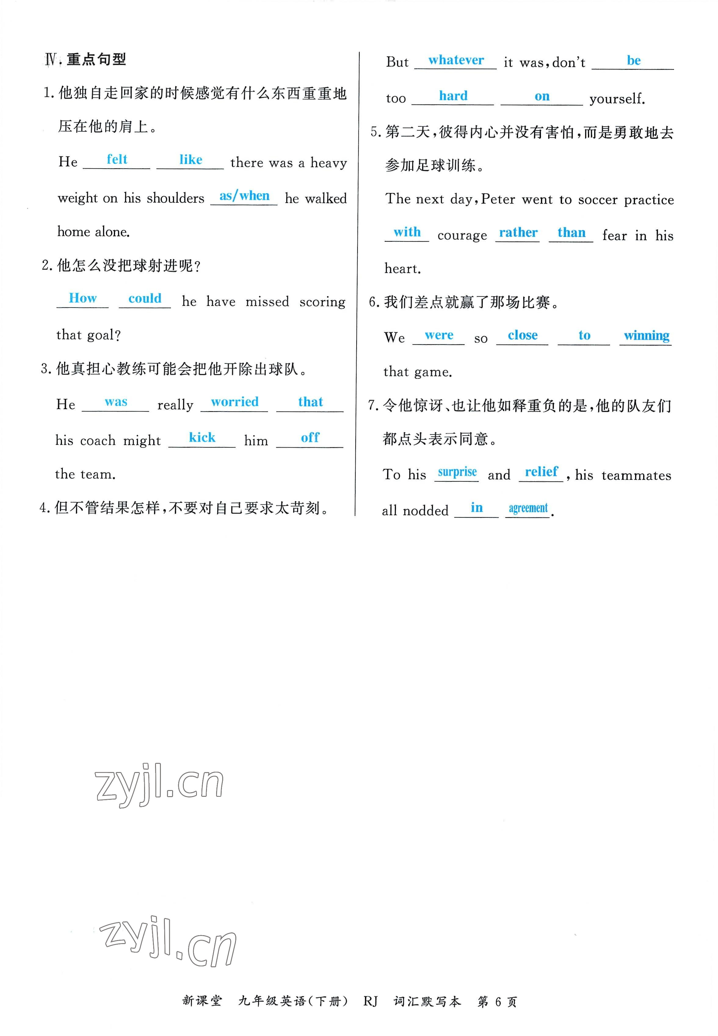 2023年啟航新課堂九年級(jí)英語(yǔ)下冊(cè)人教版 參考答案第13頁(yè)