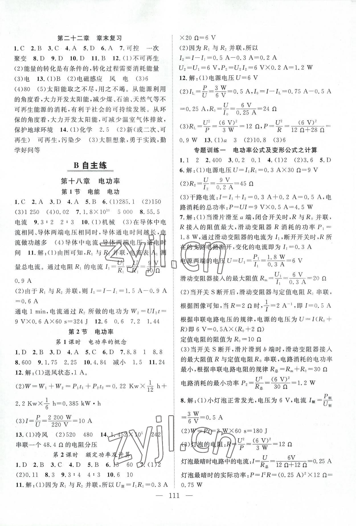 2023年優(yōu)質(zhì)課堂導(dǎo)學(xué)案九年級(jí)物理下冊(cè)人教版 第3頁