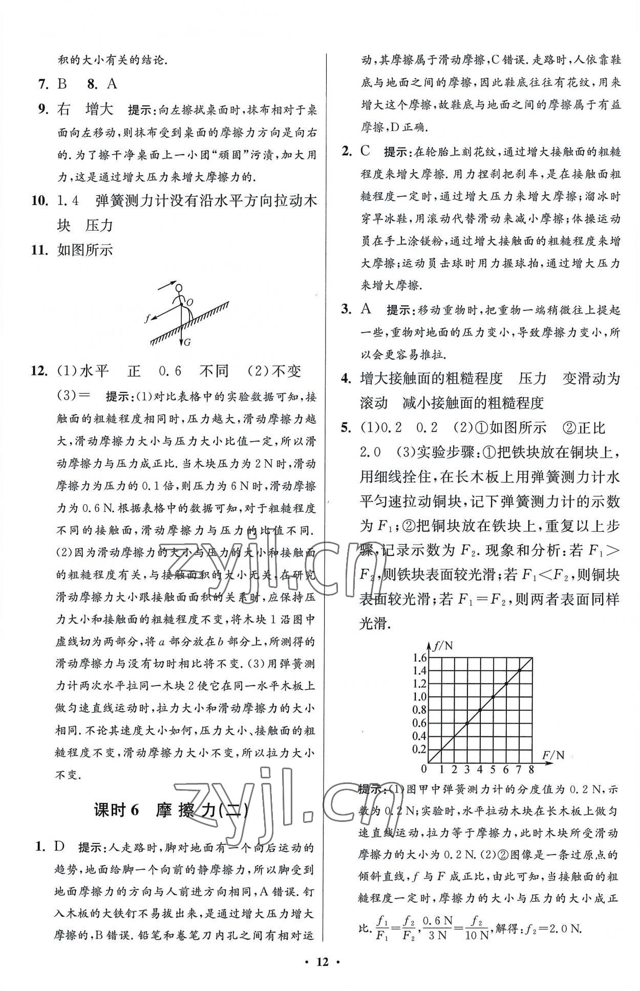 2023年小題狂做八年級物理下冊蘇科版提優(yōu)版 參考答案第12頁