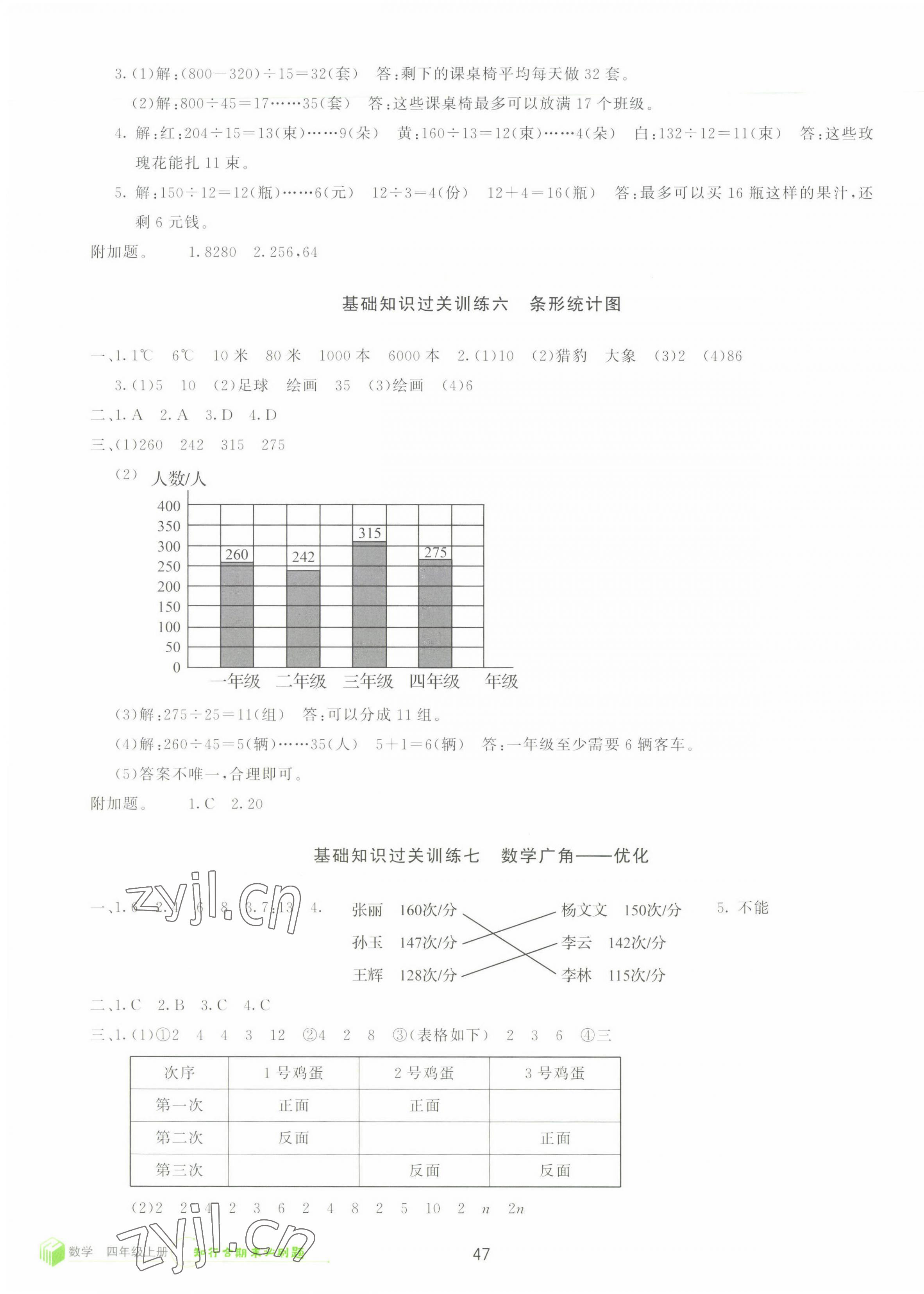 2022年知行合期末必刷題四年級數(shù)學(xué)上冊人教版 第3頁