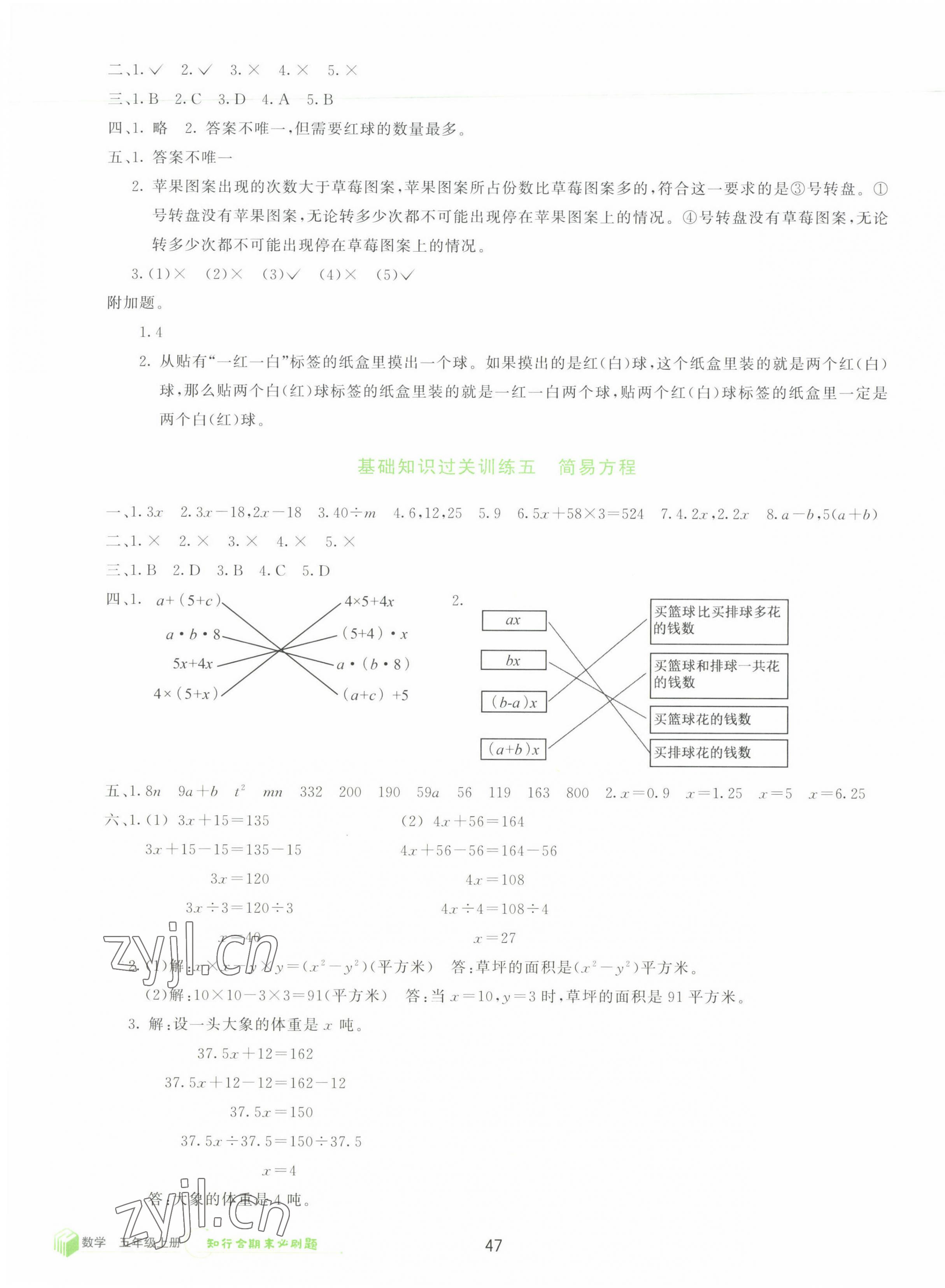 2022年知行合期末必刷題五年級數(shù)學(xué)上冊人教版 第3頁