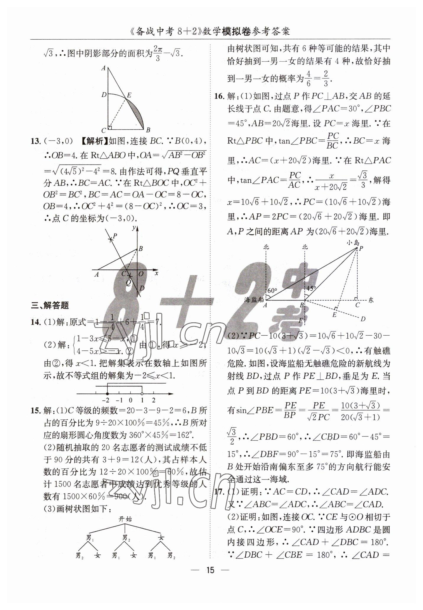 2023年中考密卷8加2數(shù)學(xué) 第15頁