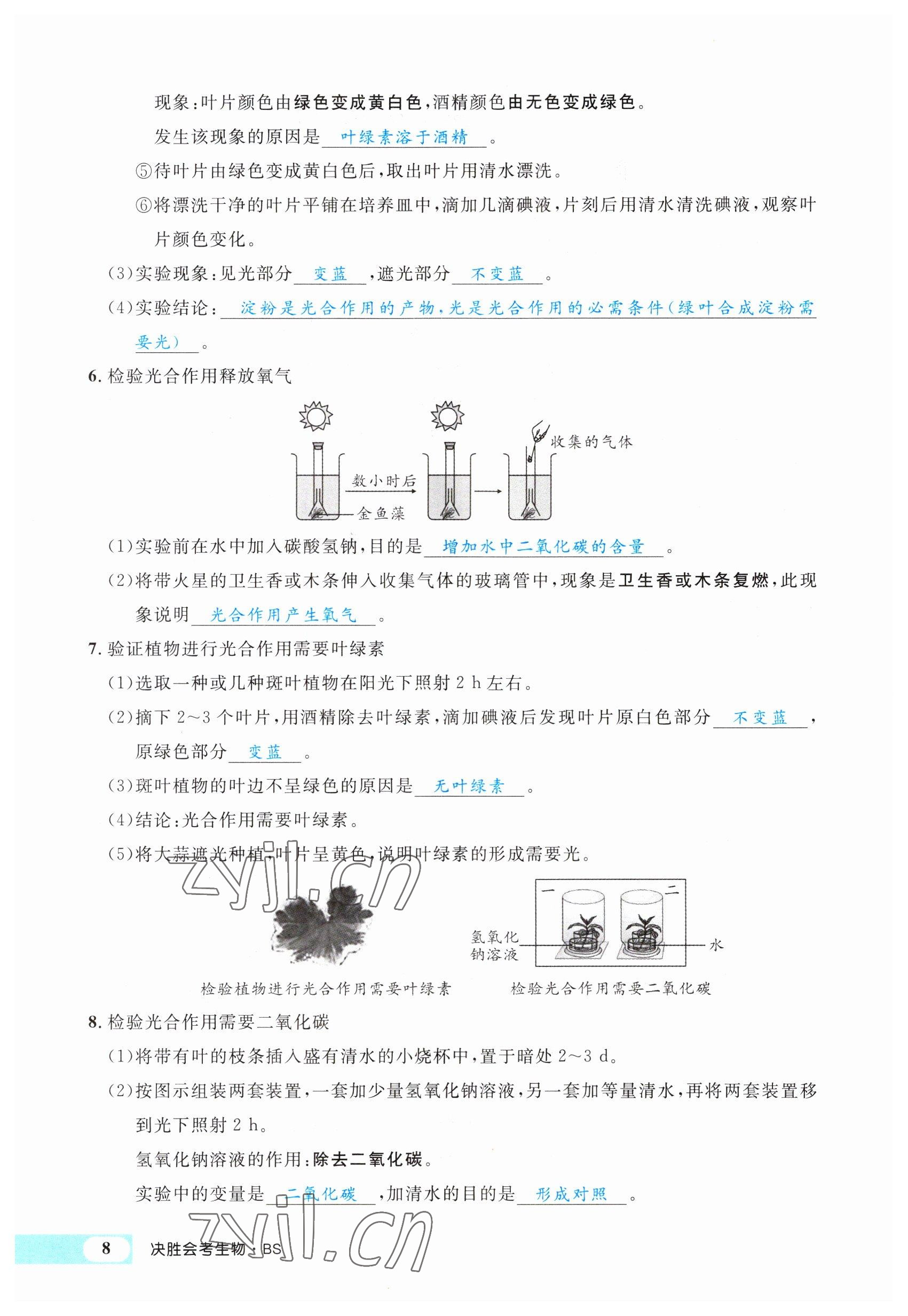 2023年時習之決勝會考生物北師大版 參考答案第17頁