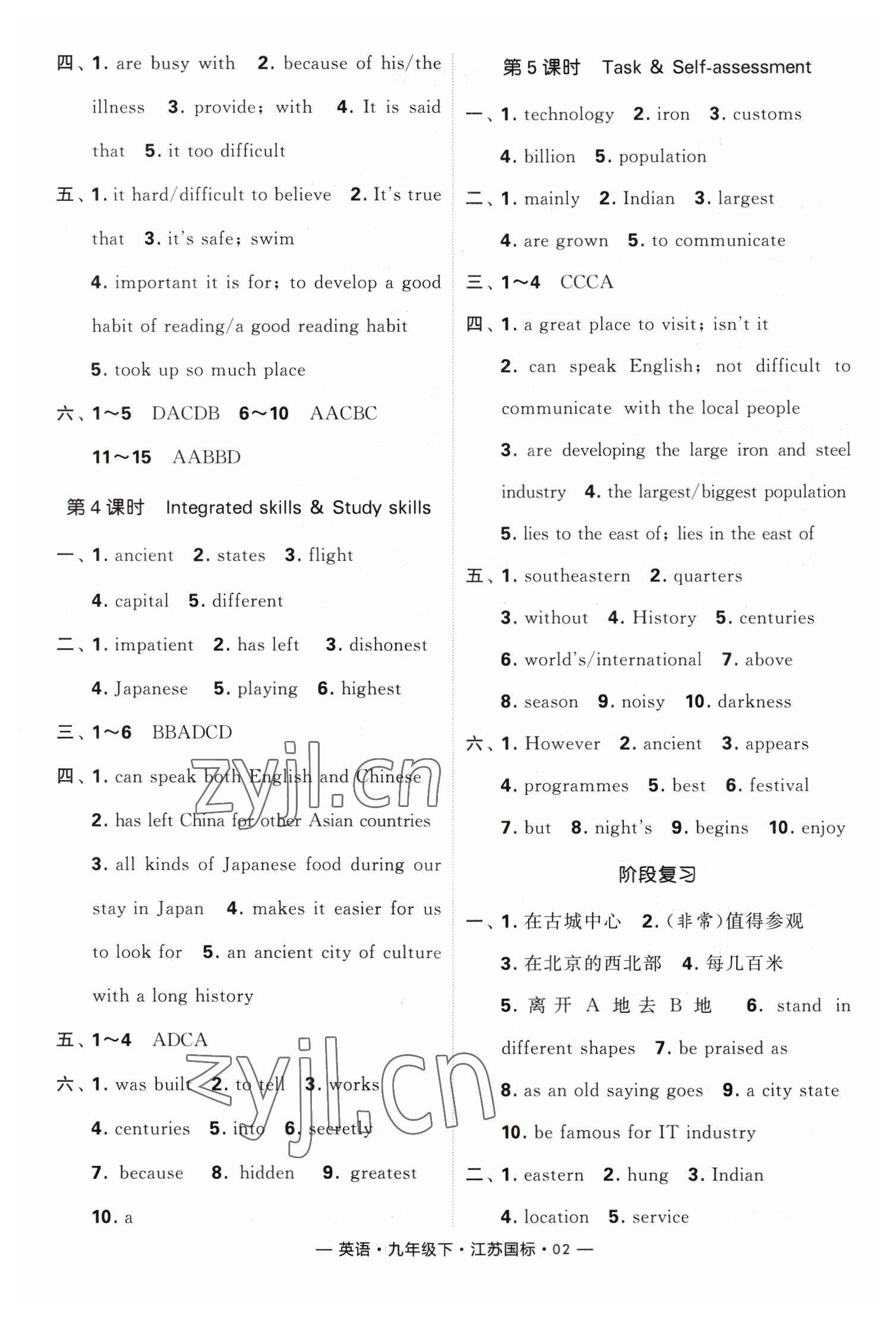 2023年經(jīng)綸學(xué)典課時(shí)作業(yè)九年級(jí)英語下冊(cè)江蘇版 第2頁