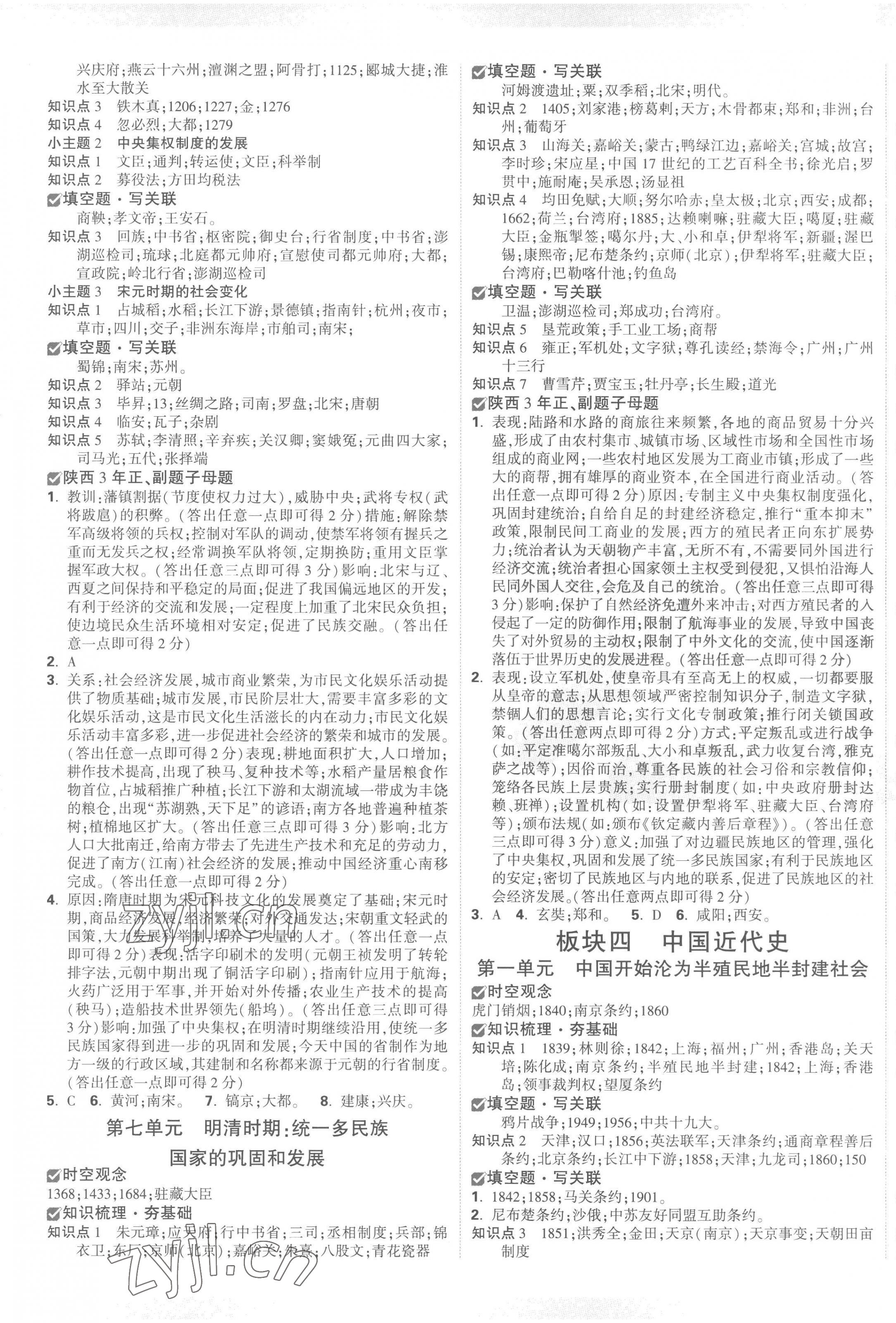 2023年万唯中考试题研究历史中考陕西专版 第5页