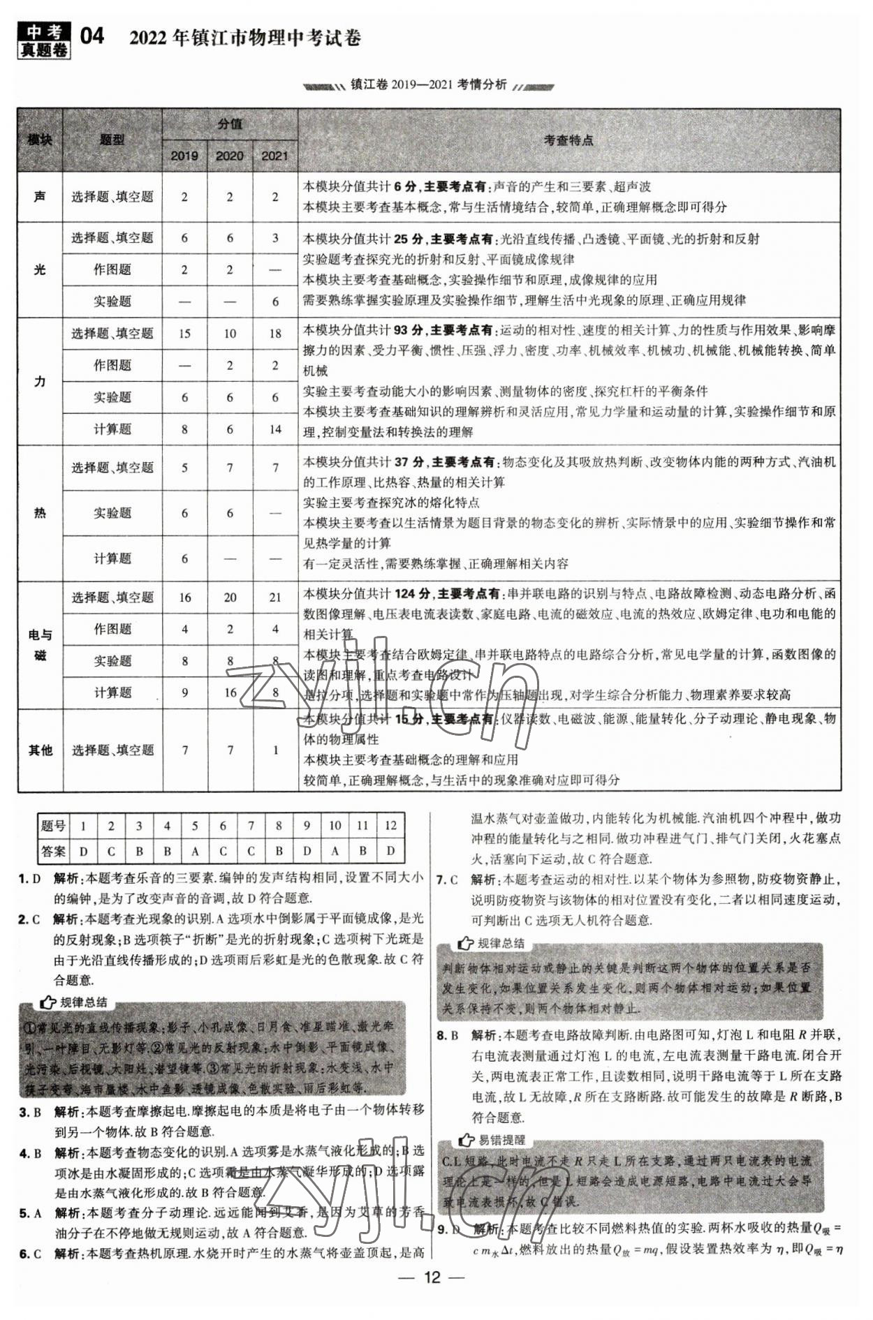 2023年學(xué)霸中考試卷匯編38套物理 第12頁(yè)