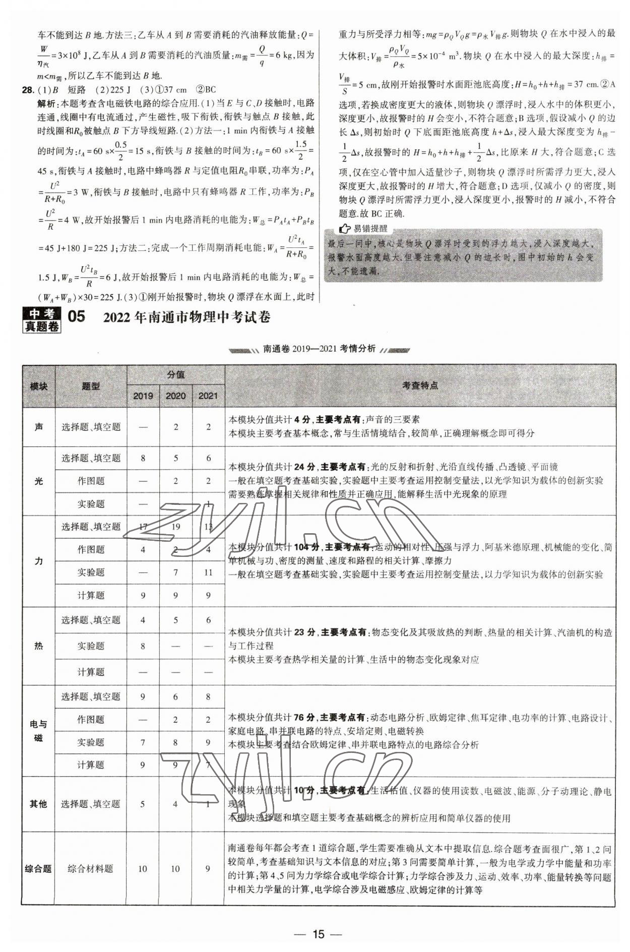 2023年學(xué)霸中考試卷匯編38套物理 第15頁(yè)