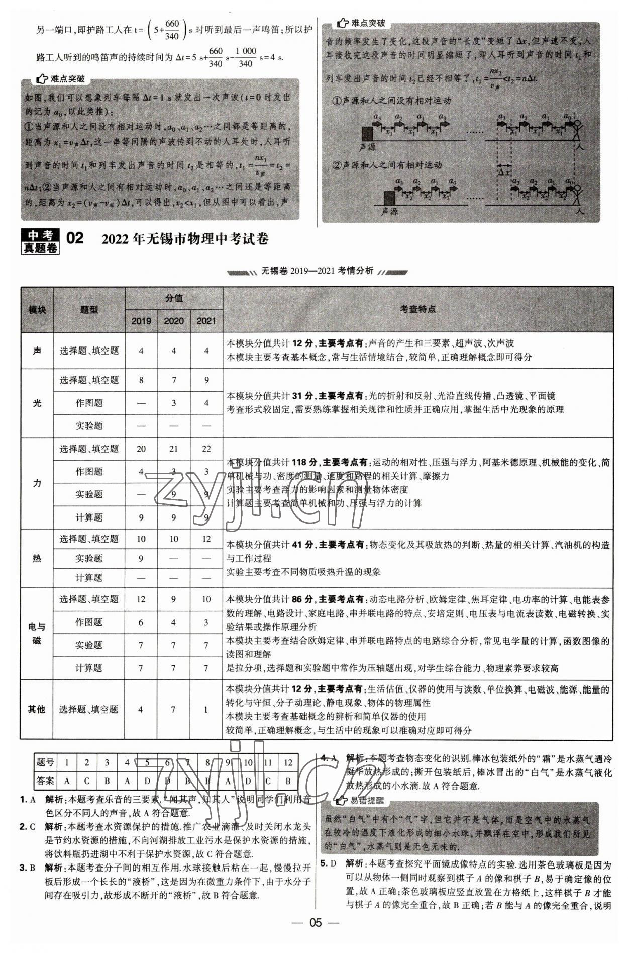 2023年學(xué)霸中考試卷匯編38套物理 第5頁(yè)