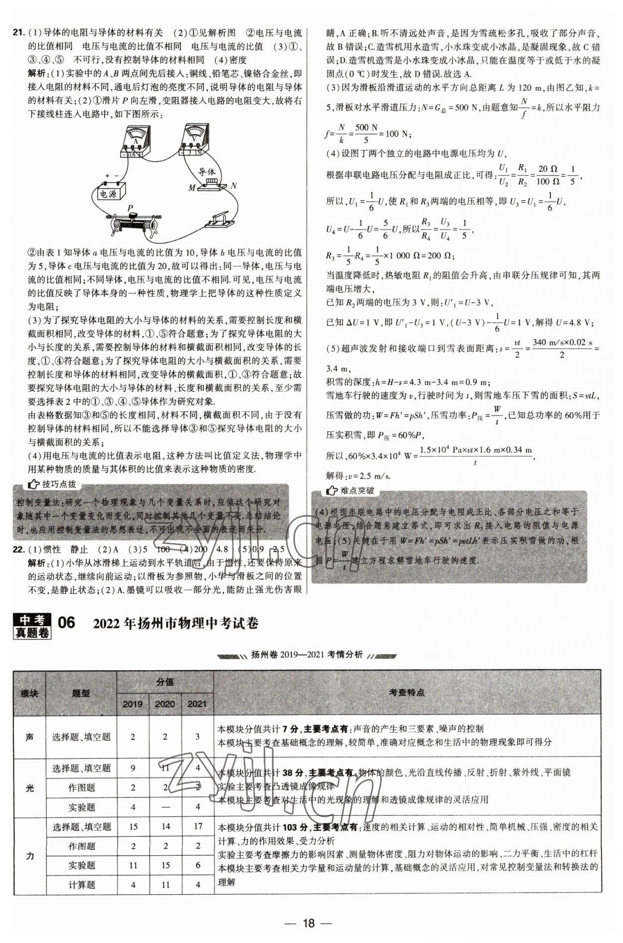 2023年學(xué)霸中考試卷匯編38套物理 第18頁