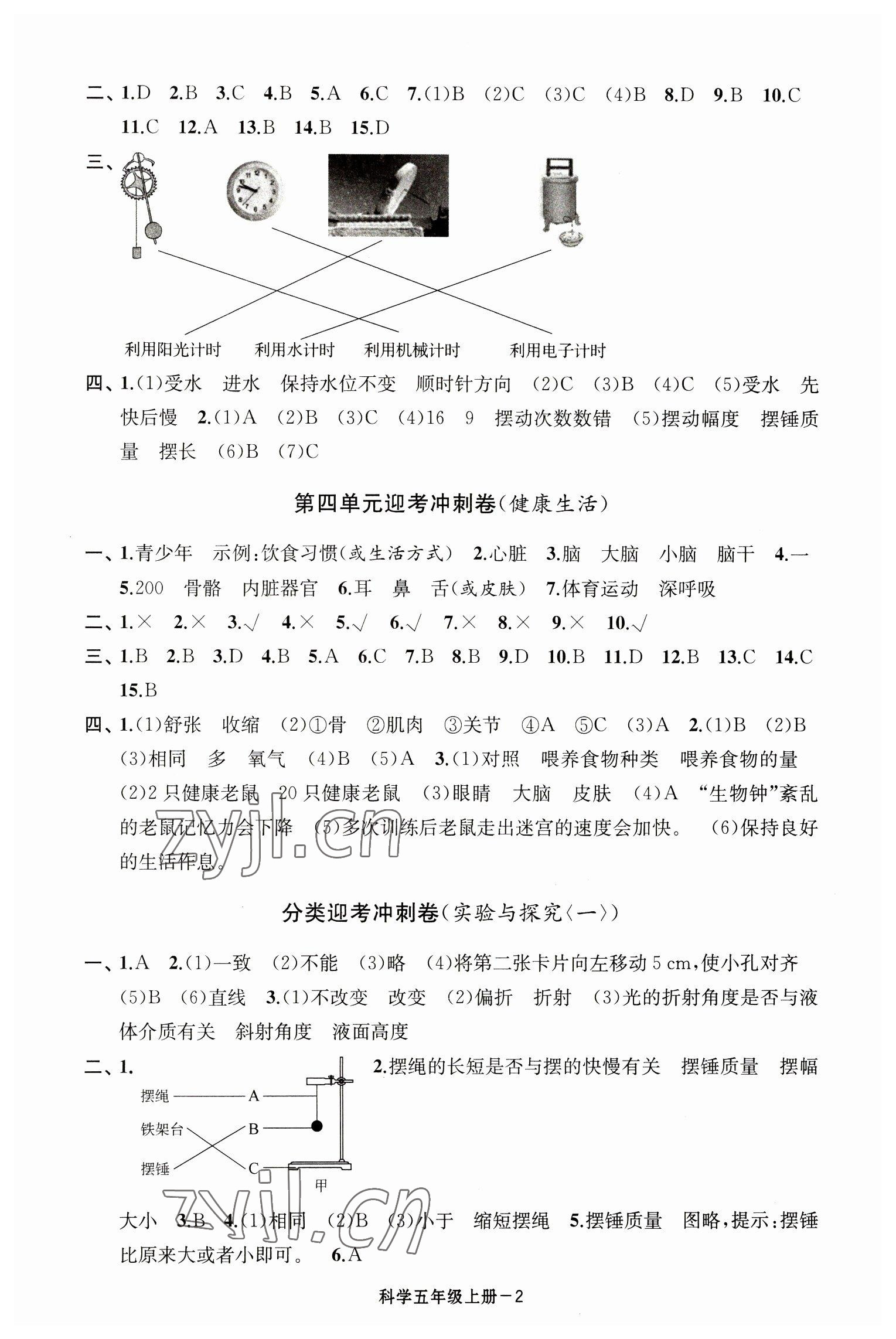 2022年浙江各地期末迎考卷五年級科學(xué)上冊教科版 第2頁