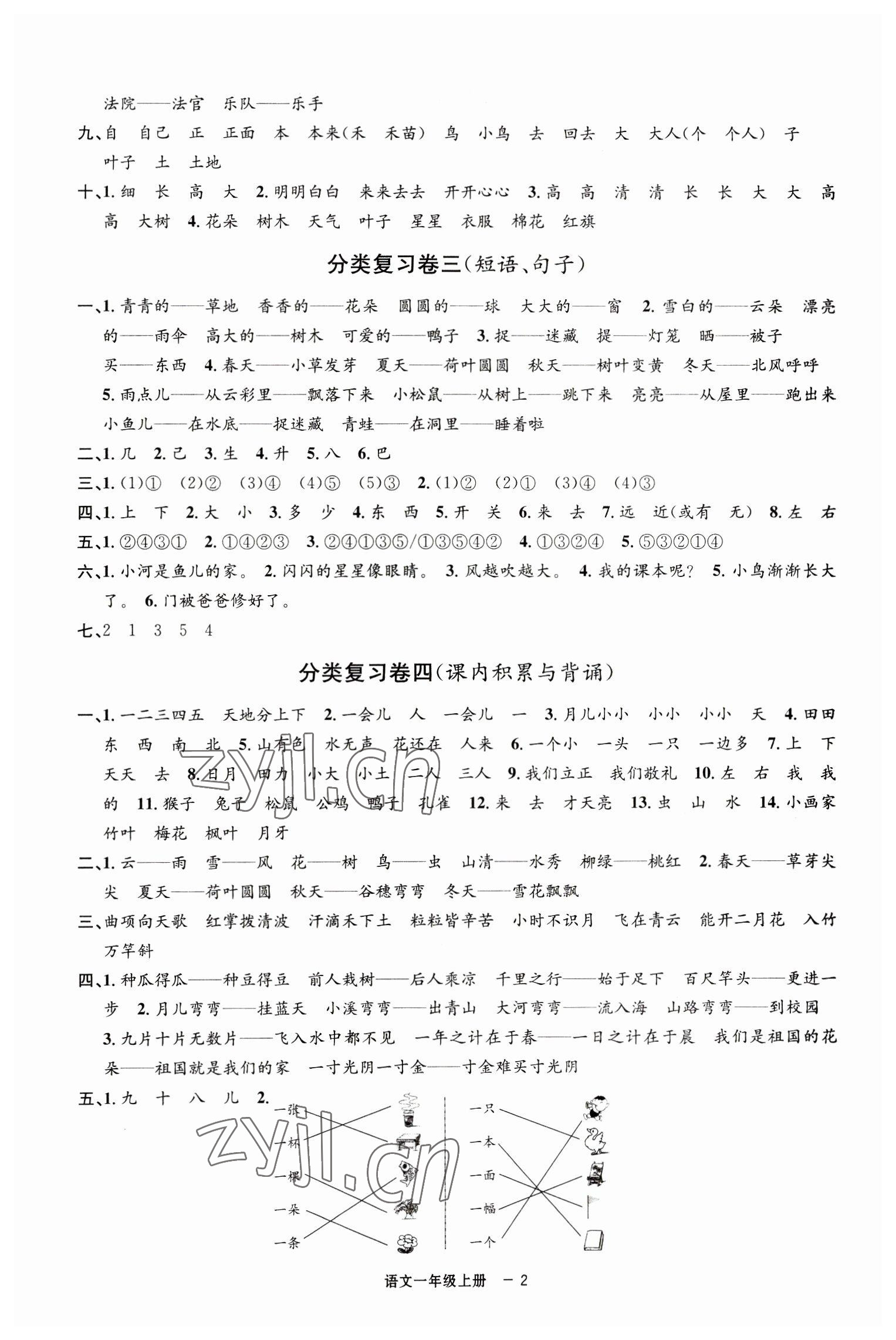 2022年浙江各地期末迎考卷一年級(jí)語(yǔ)文上冊(cè)人教版 第2頁(yè)