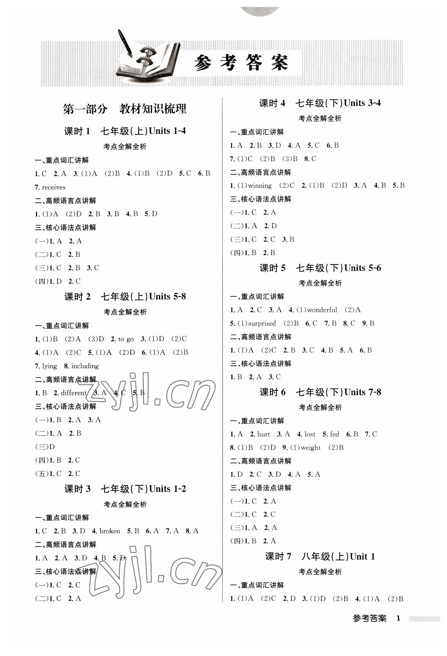 2023年啟東中學(xué)中考總復(fù)習(xí)英語徐州專版 第1頁