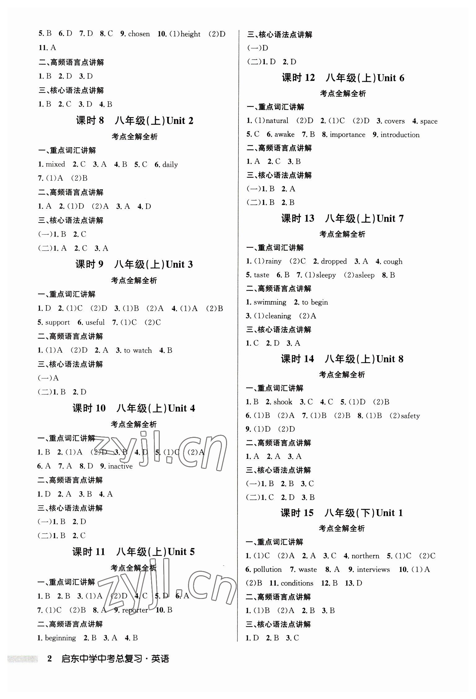 2023年启东中学中考总复习英语徐州专版 第2页