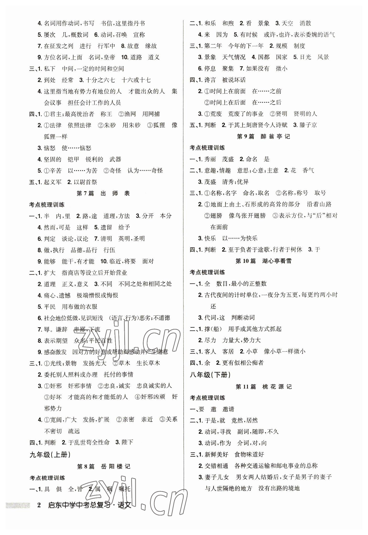 2023年啟東中學(xué)中考總復(fù)習(xí)語文徐州專版 第2頁