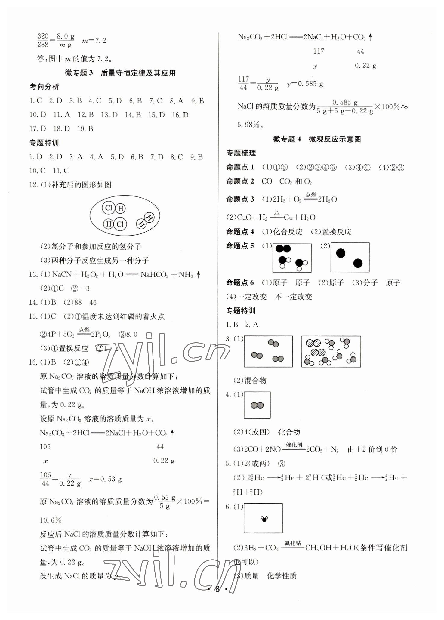 2023年啟東中學(xué)中考總復(fù)習(xí)化學(xué)徐州專版 第8頁