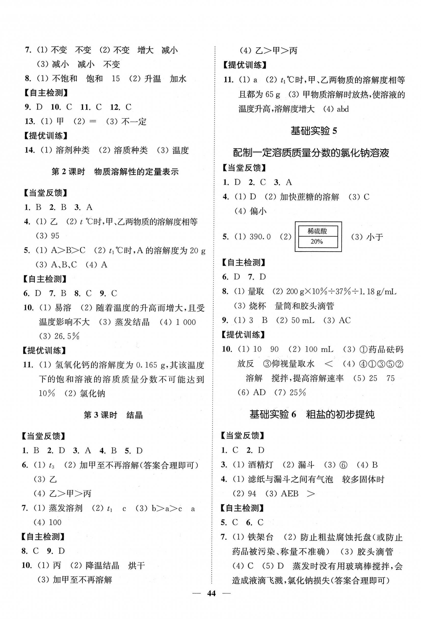 2023年南通小題課時(shí)作業(yè)本九年級(jí)化學(xué)下冊(cè)滬教版 第2頁(yè)