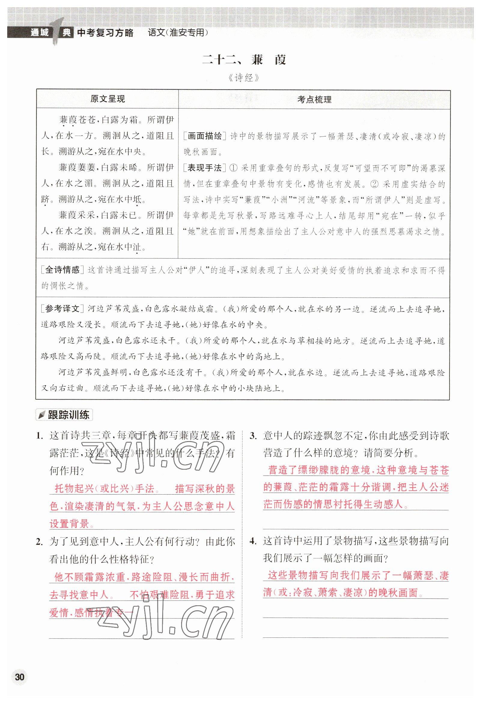 2023年通城1典中考复习方略语文淮安专版 第30页