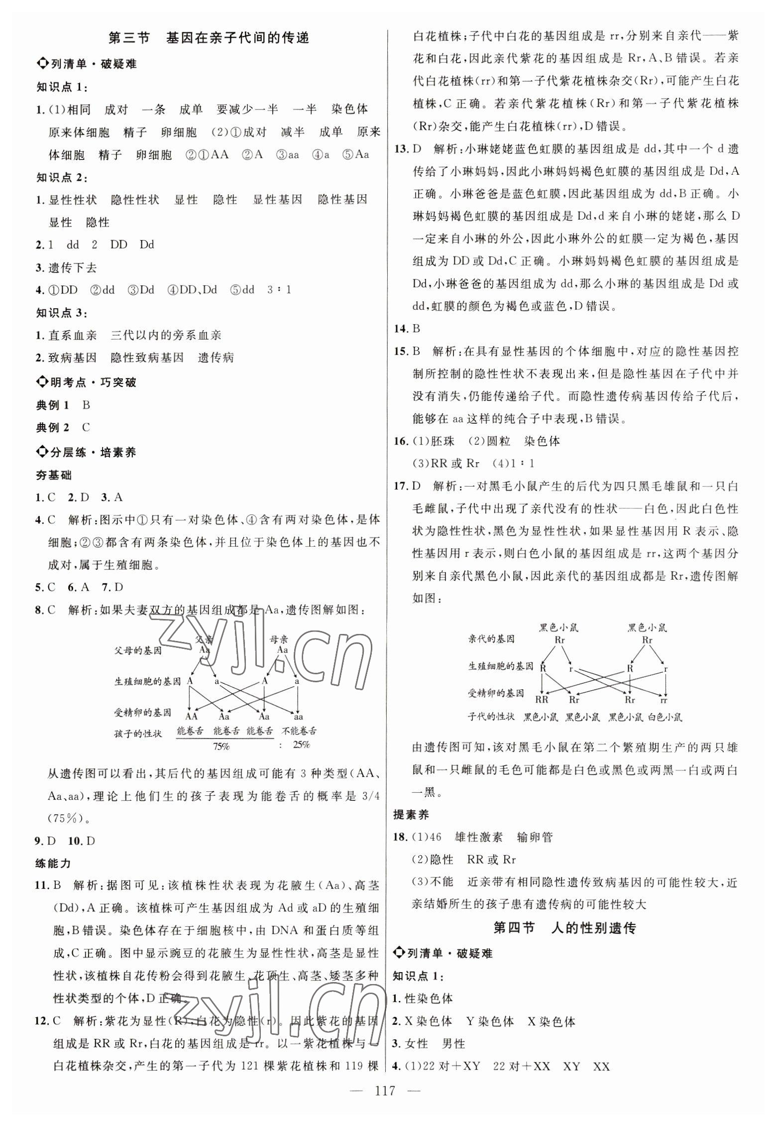 2023年細(xì)解巧練八年級(jí)生物下冊(cè)魯科版54制 參考答案第4頁(yè)