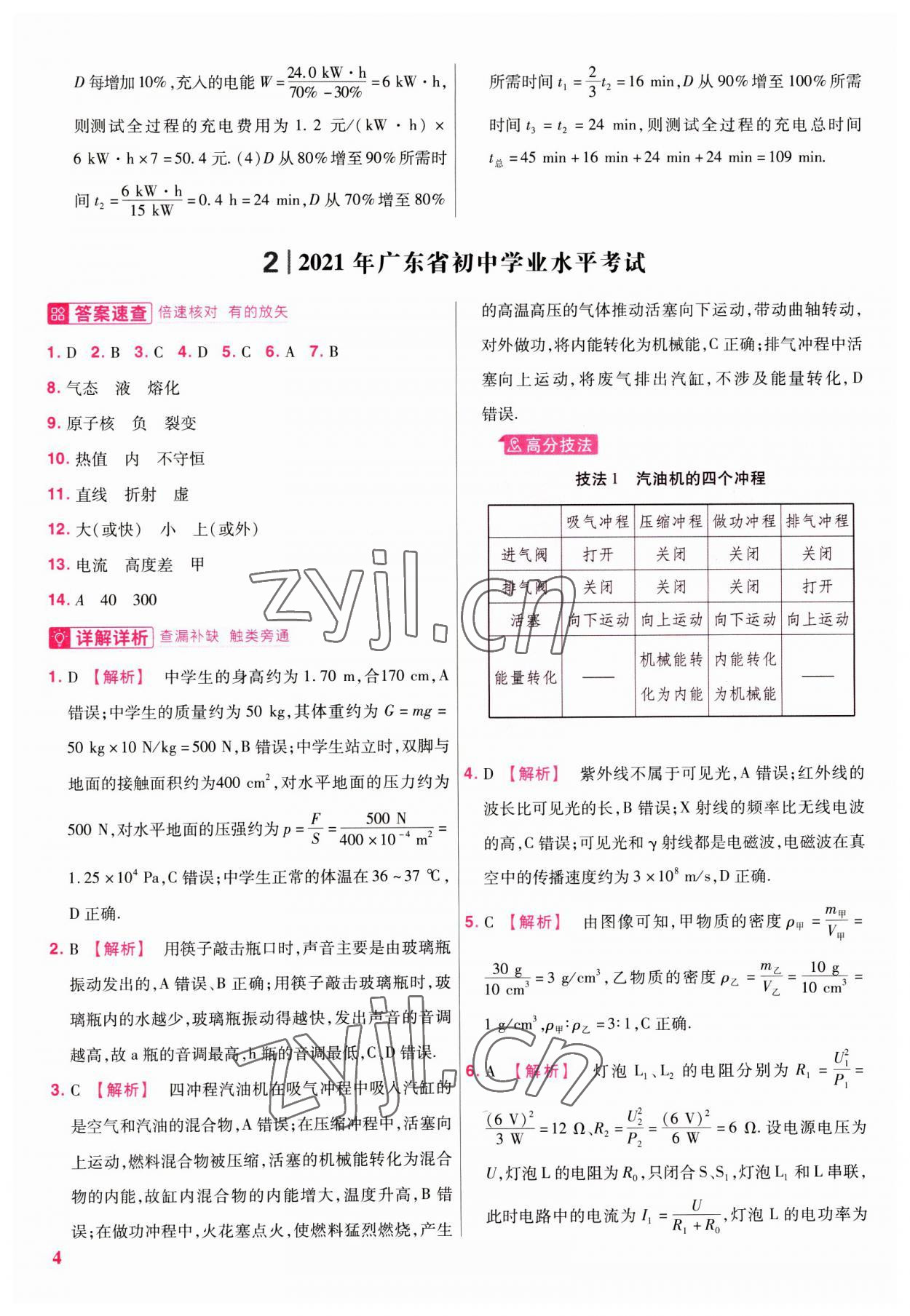 2023年金考卷45套匯編物理廣東專版 第4頁