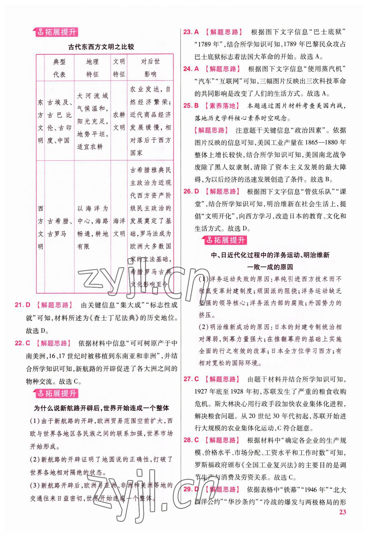 2023年金考卷45套匯編歷史廣東專版 第23頁