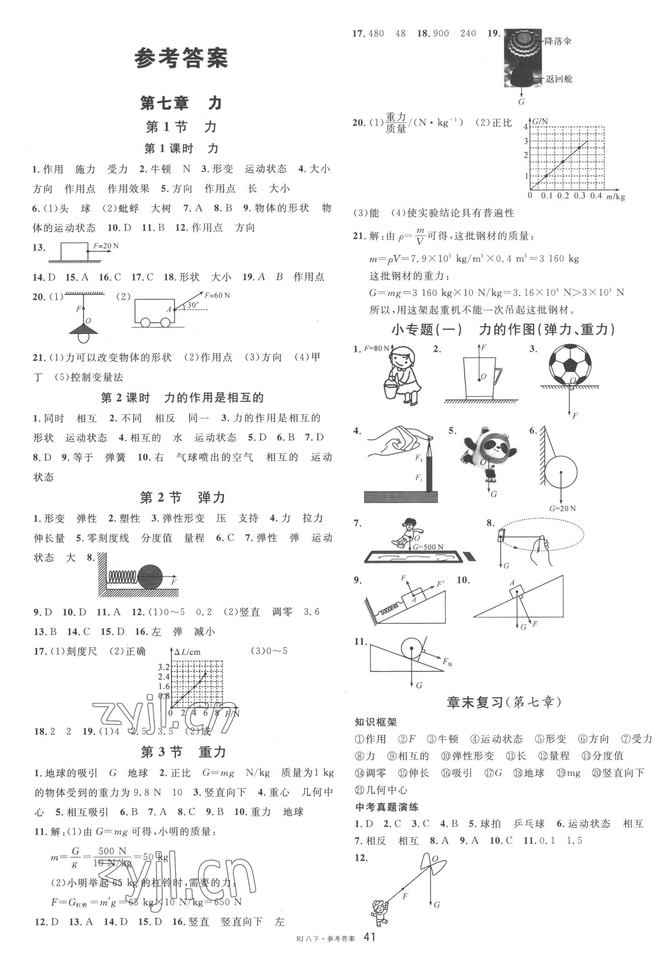 2023年名校課堂八年級物理下冊人教版 第1頁