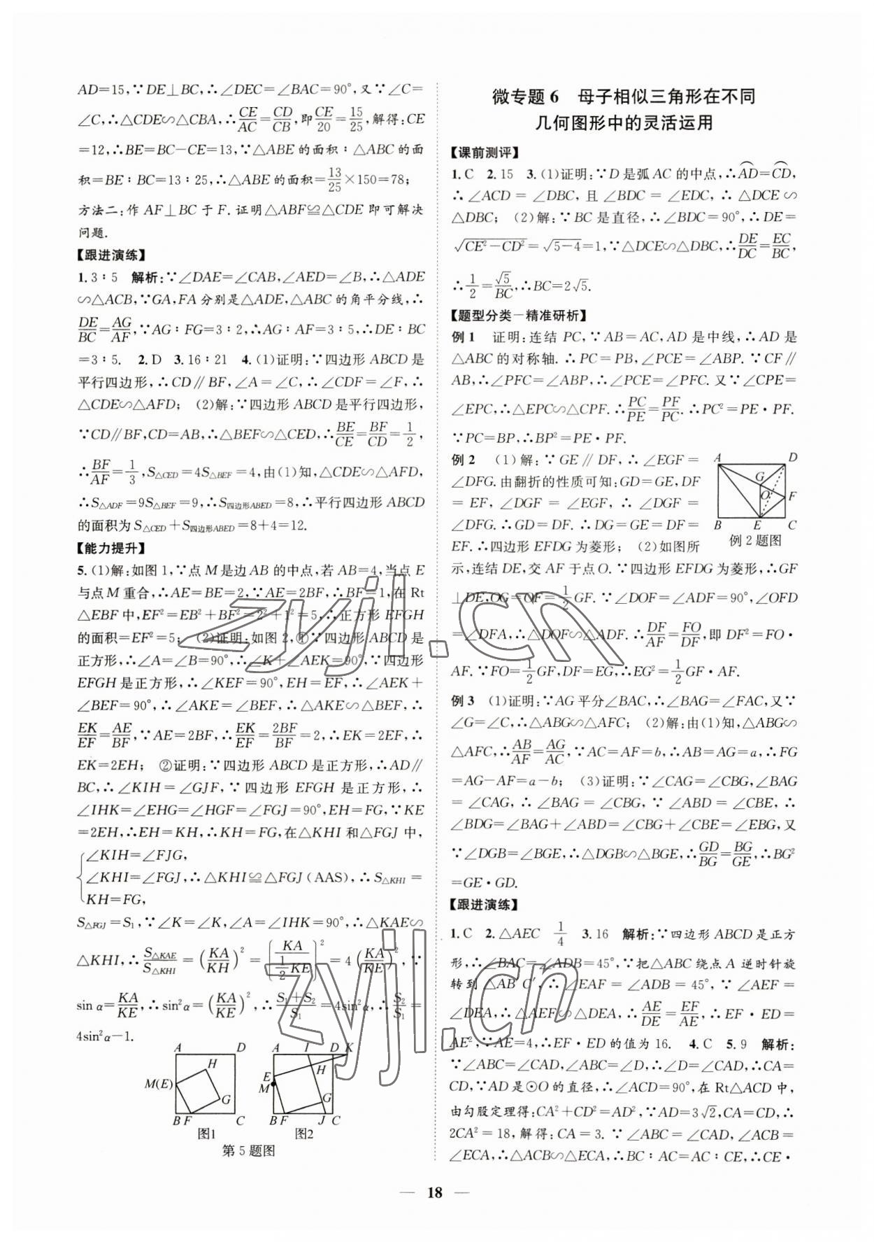 2023年名师导航数学中考浙教版 参考答案第18页