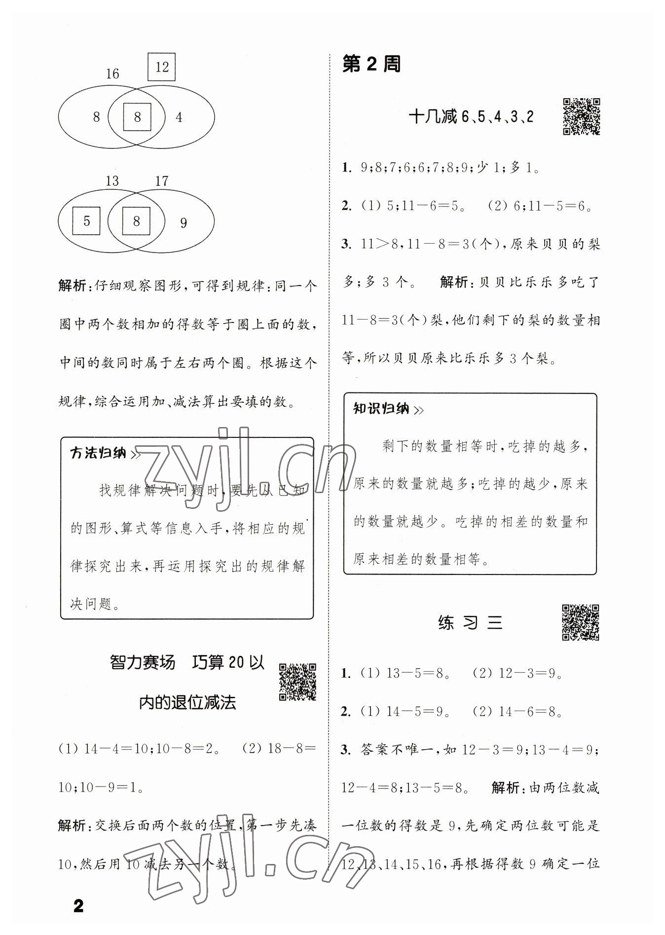 2023年通城學(xué)典提優(yōu)能手一年級(jí)數(shù)學(xué)下冊(cè)蘇教版 第2頁(yè)