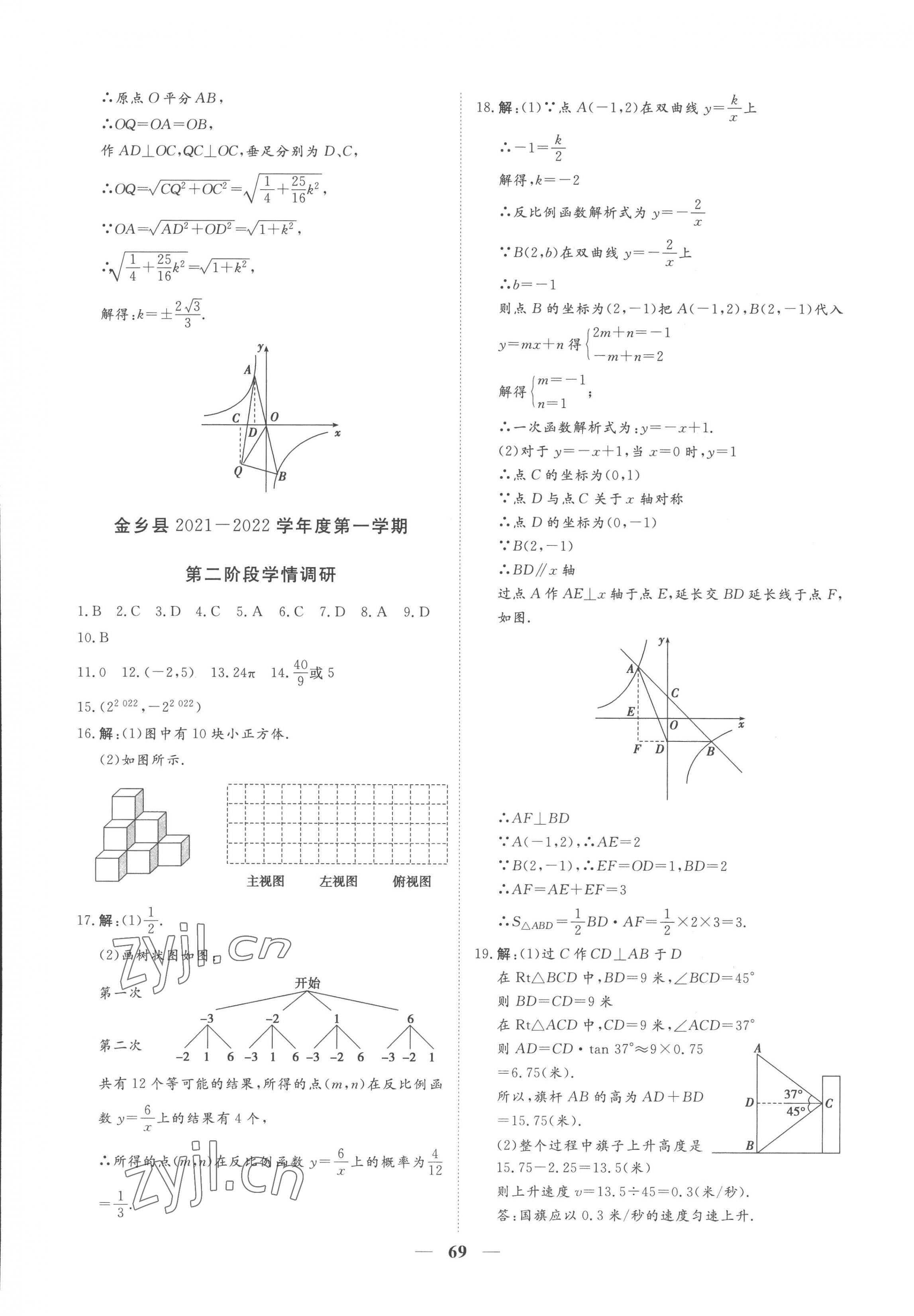 2022年風(fēng)向標(biāo)教育期末季九年級數(shù)學(xué)上冊人教版濟(jì)寧專版 第5頁