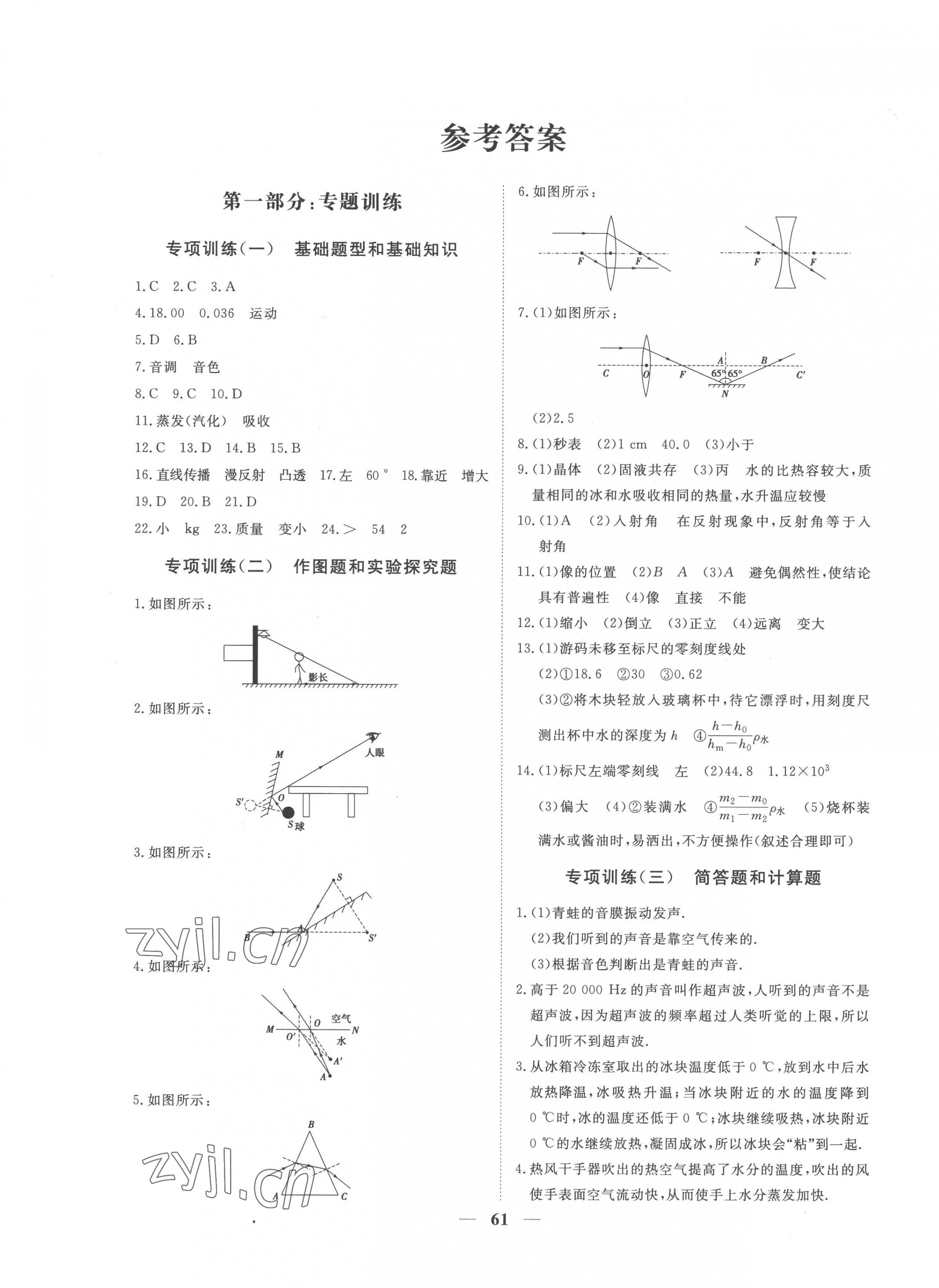 2022年期末季濟(jì)寧市各縣市期末試題精選八年級(jí)物理上冊滬科版濟(jì)寧專版 第1頁