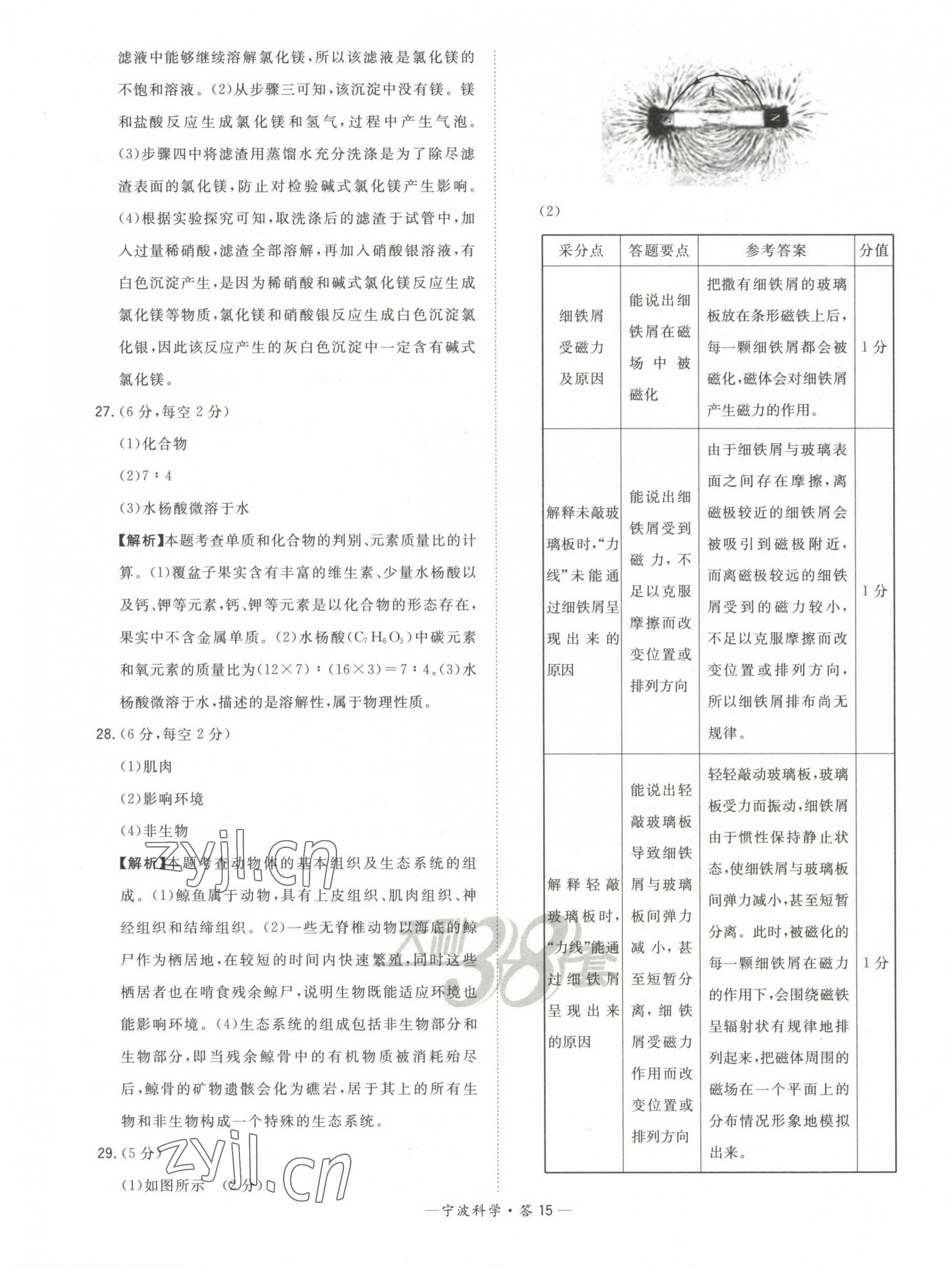 2023年天利38套中考試題精選科學(xué)寧波專版&nbsp;第15頁