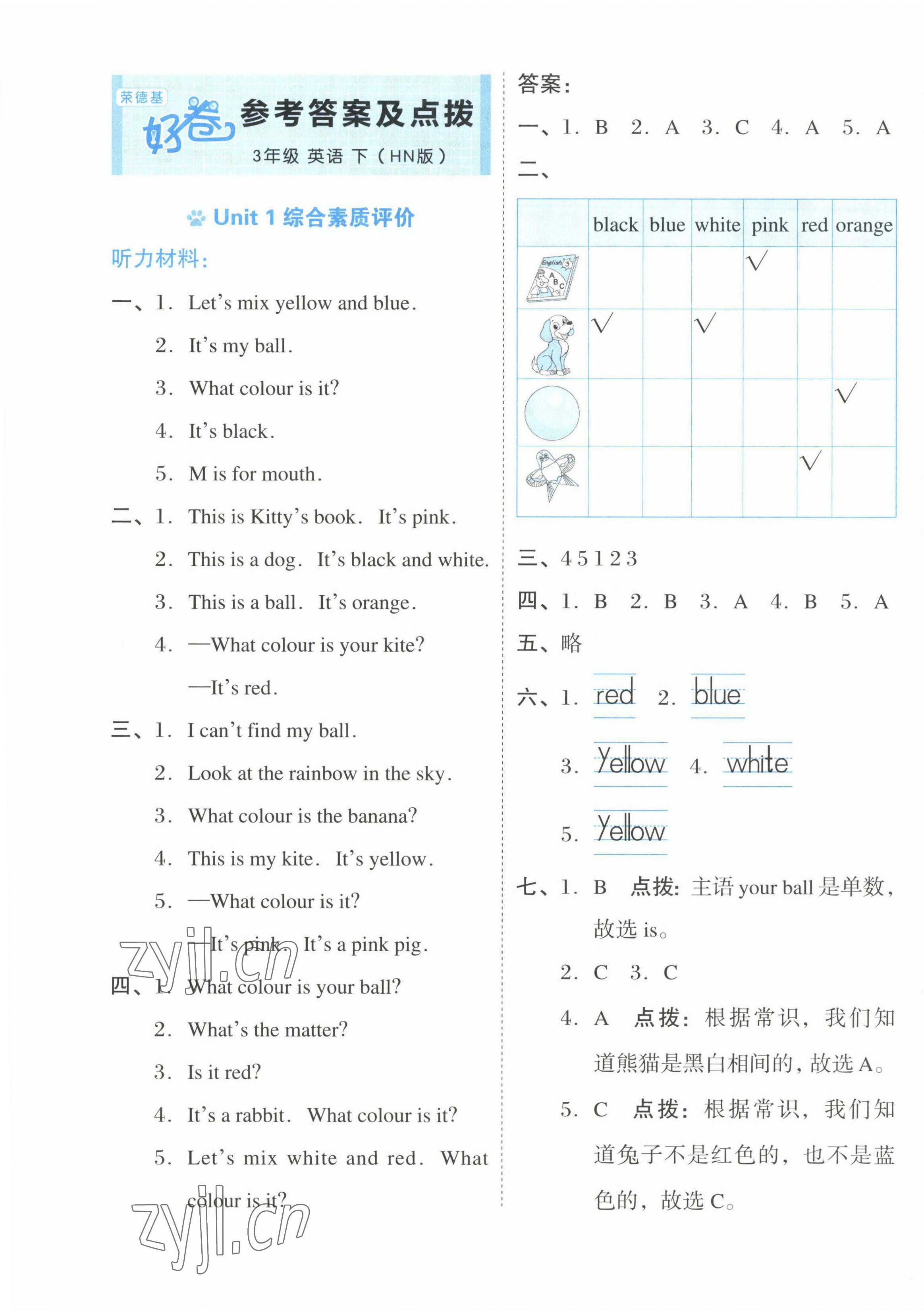 2023年好卷三年级英语下册沪教版 第1页