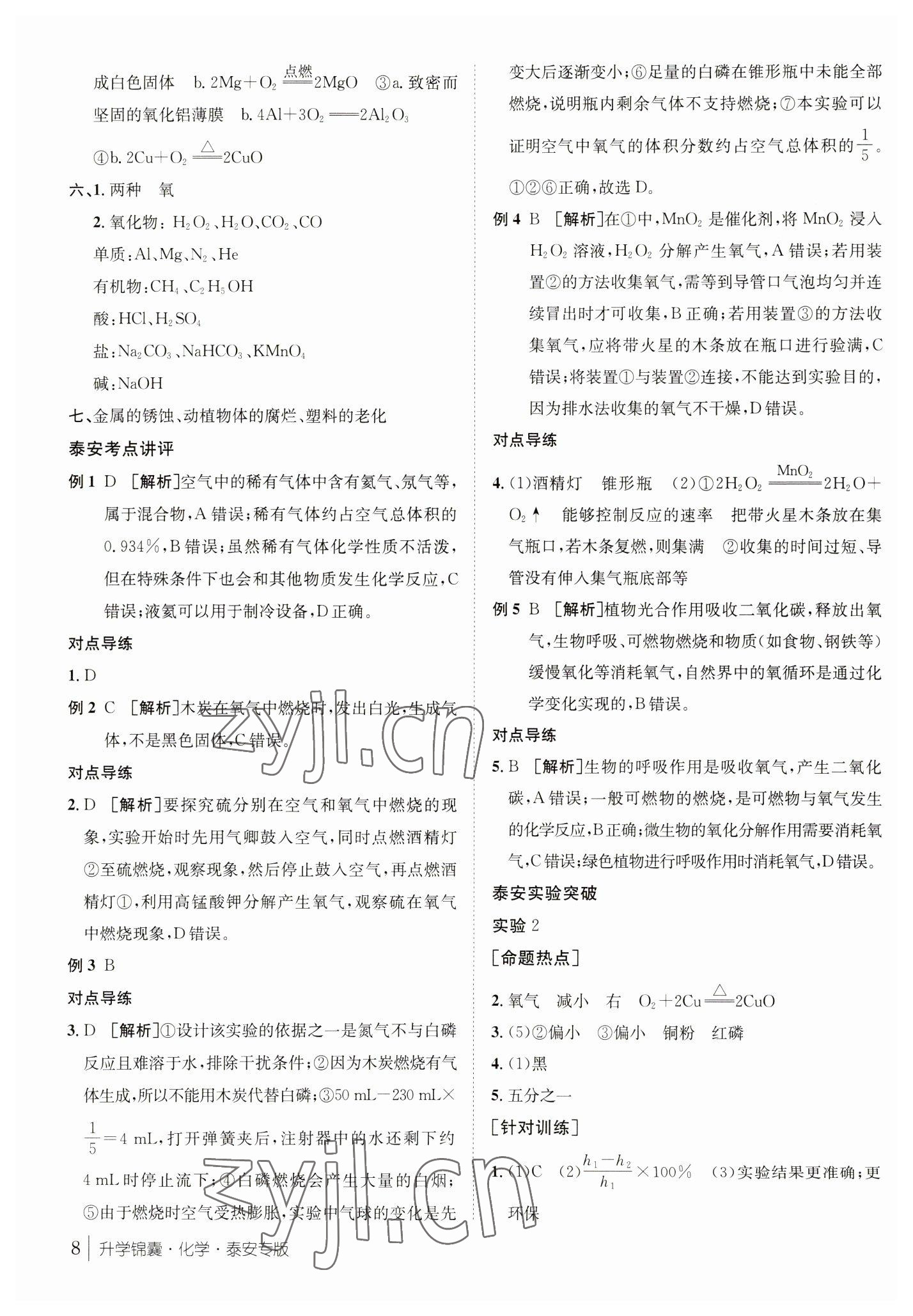 2023年升學(xué)錦囊化學(xué)泰安專版 第8頁