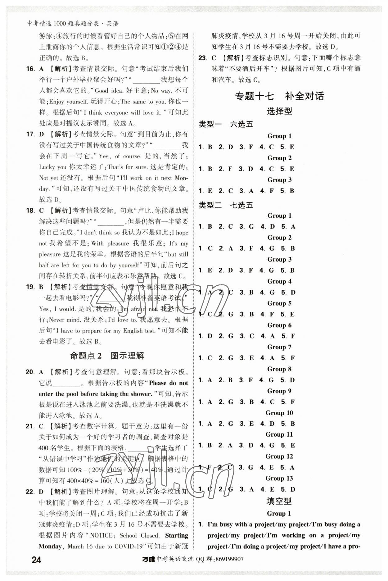 2023年萬唯中考真題分類英語 第28頁