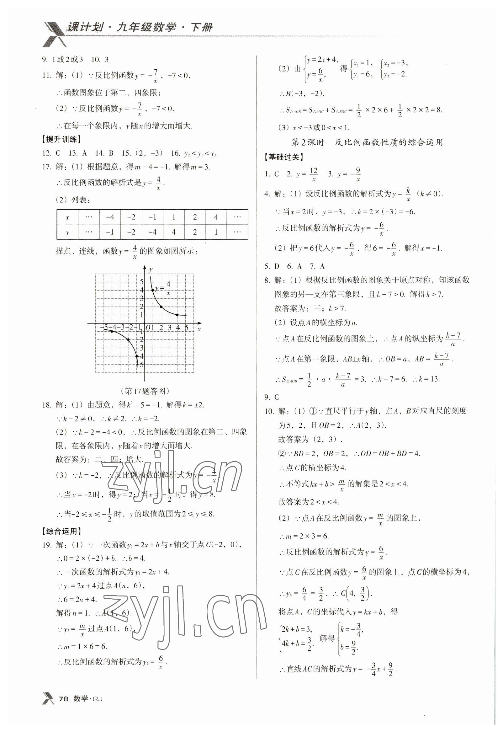 2023年全优点练课计划九年级数学下册人教版 第2页