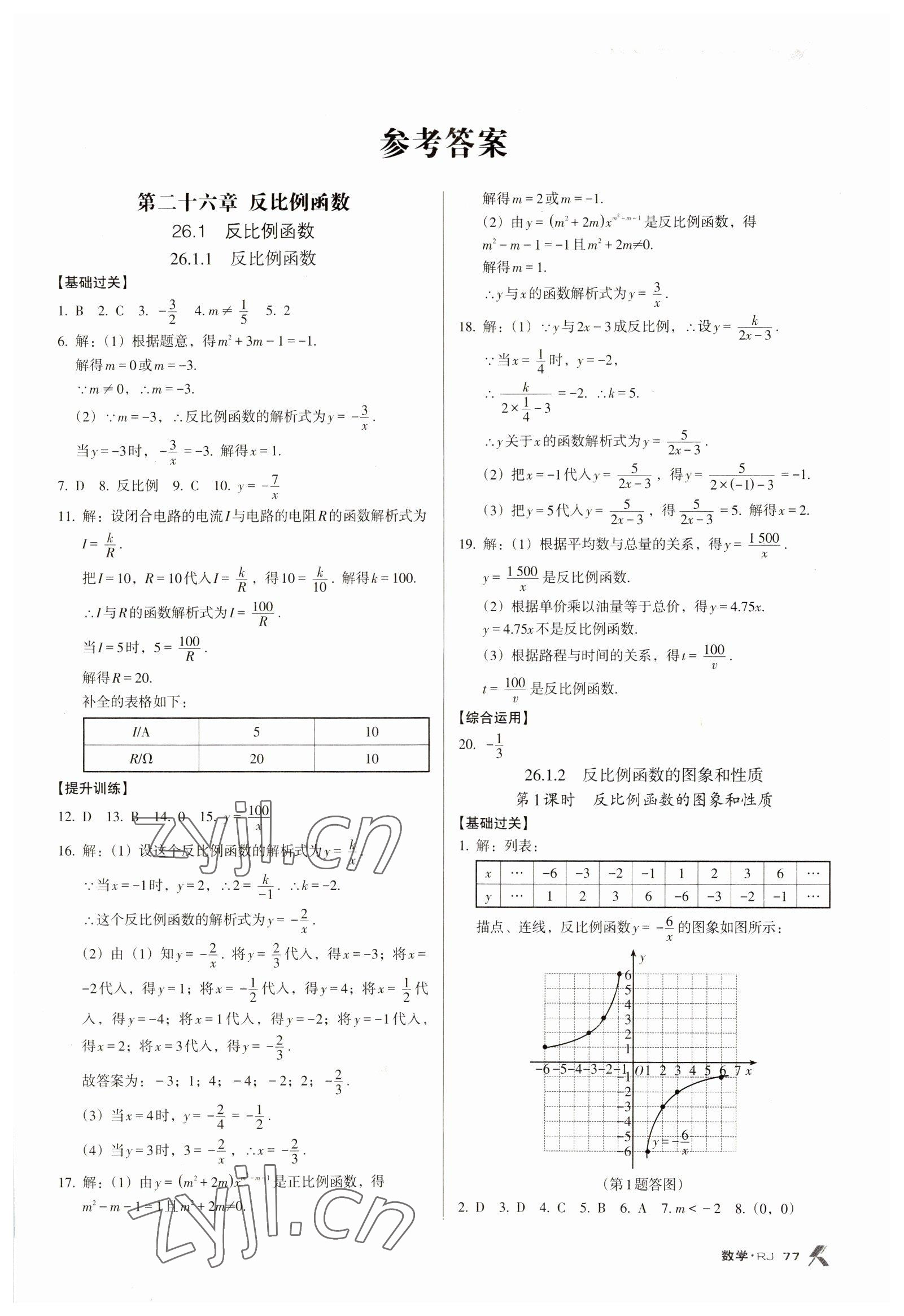 2023年全优点练课计划九年级数学下册人教版 第1页