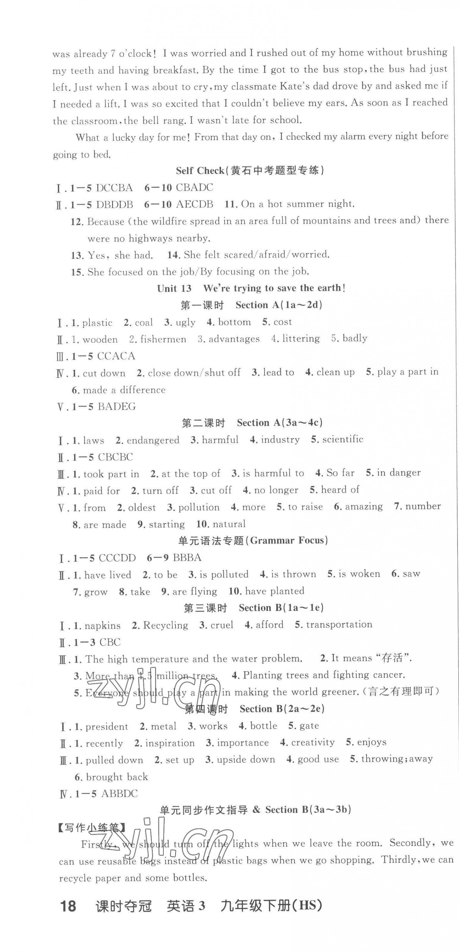 2023年課時奪冠九年級英語下冊人教版黃石專版 第4頁