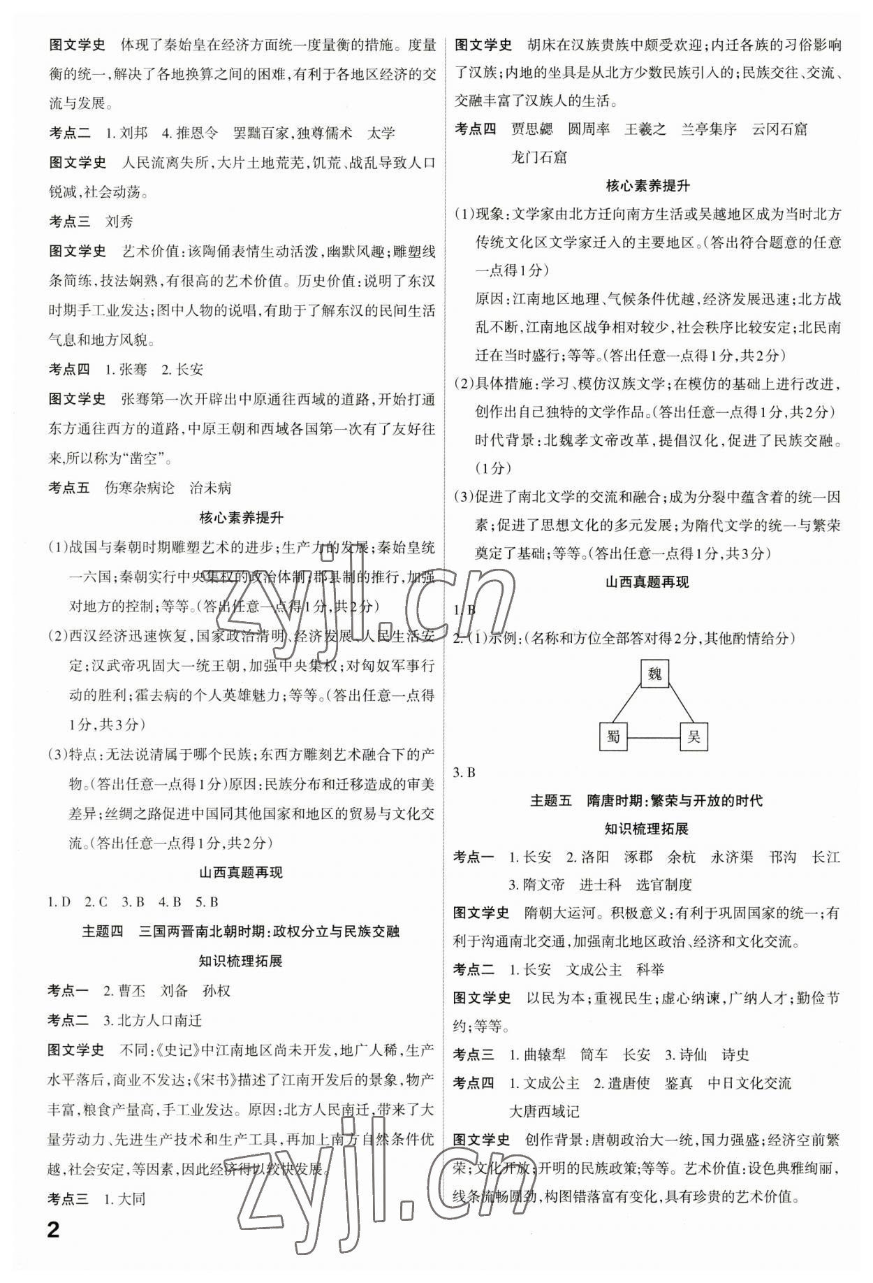 2023年滚动迁移中考总复习历史山西专版 第2页