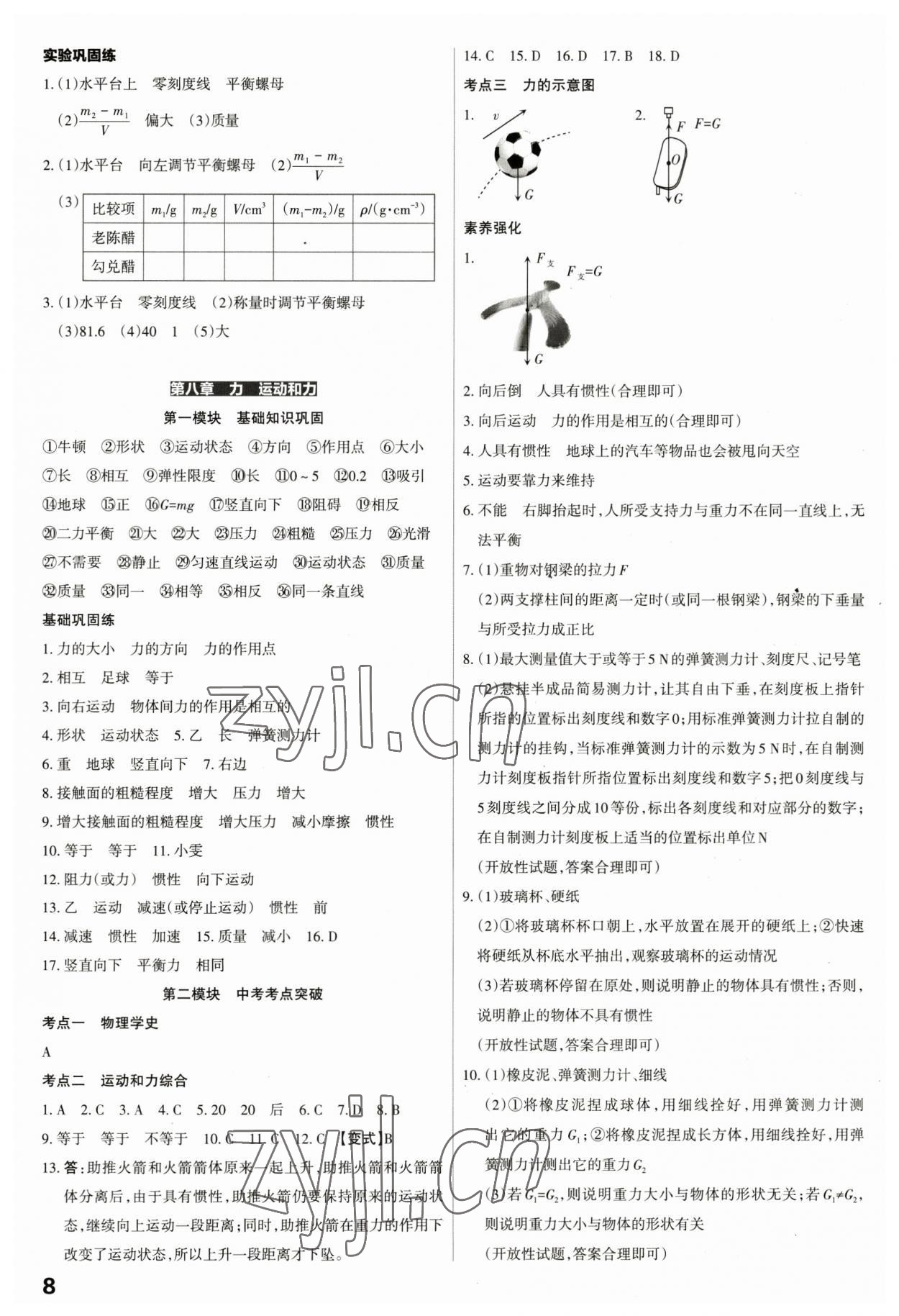 2023年滾動(dòng)遷移中考總復(fù)習(xí)物理山西專版 第8頁