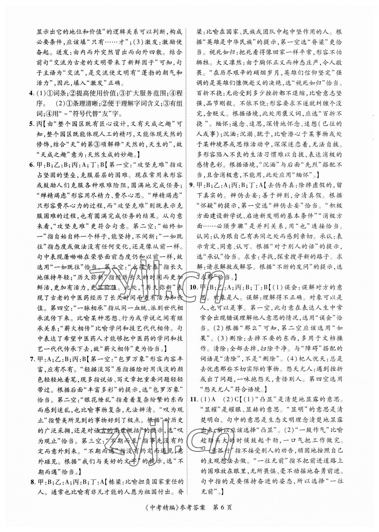 2023年中考精編語文廣東經(jīng)濟(jì)出版社 第6頁
